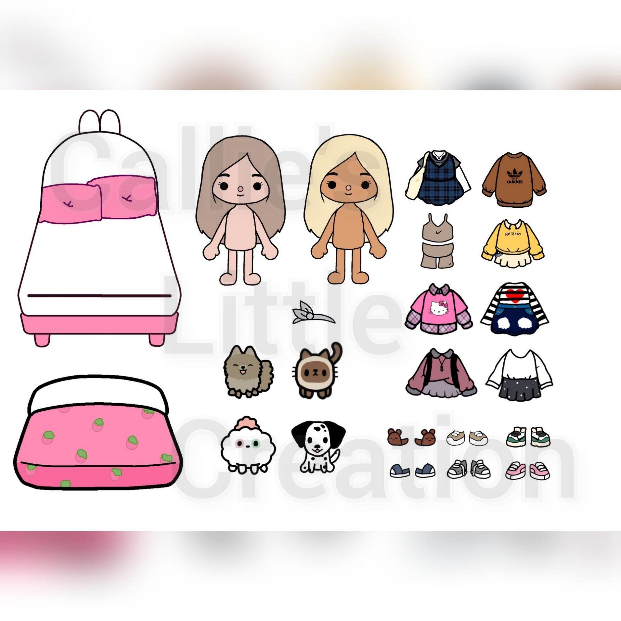 Printable Toca Boca Paper Doll