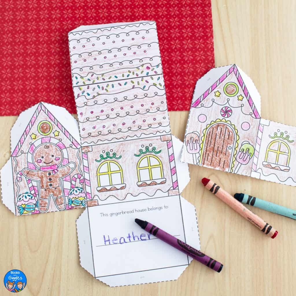 Paper Printable Gingerbread House Template