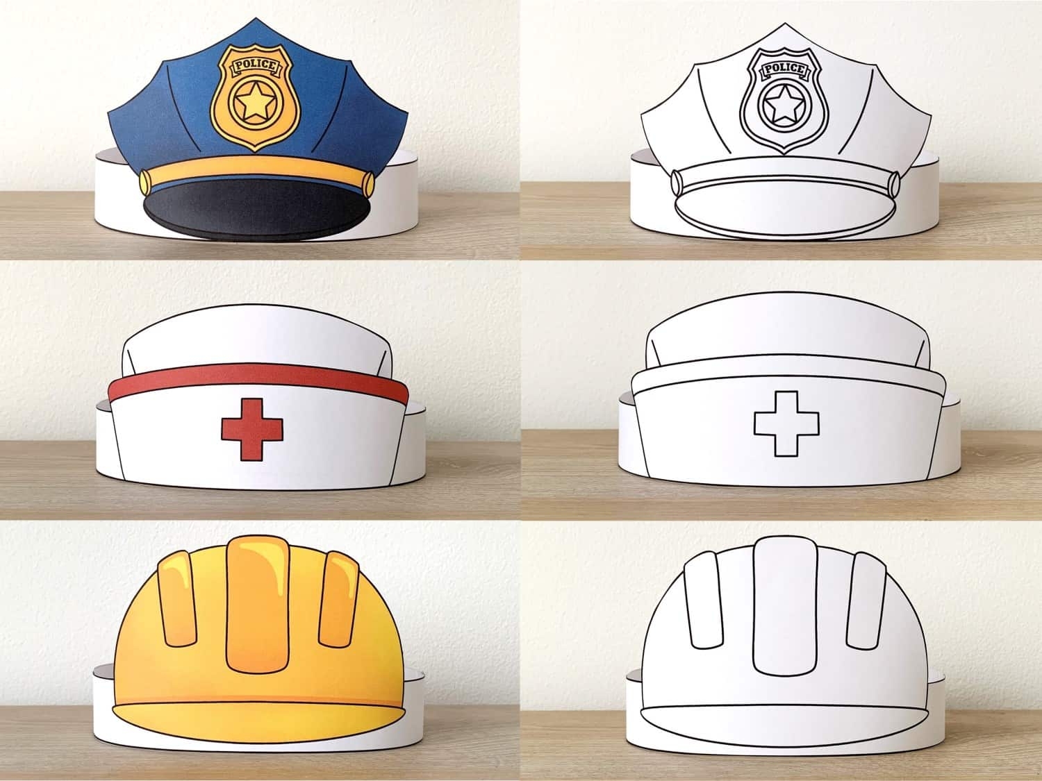 Community Helper Hats Free Printable Pirate Hat Paper Crown Costume Craft Skull Made By 