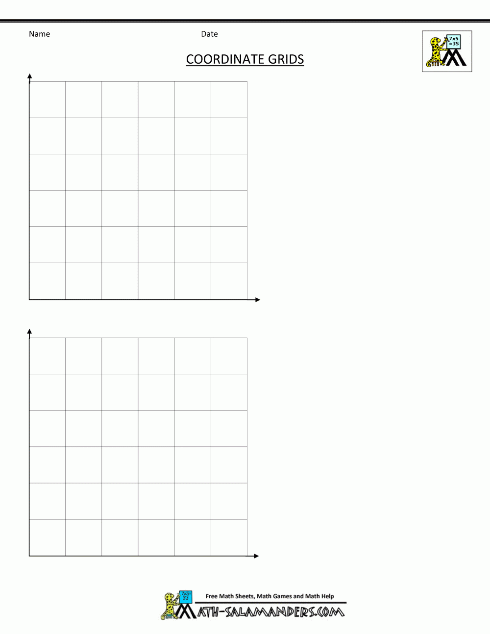 Coordinate Plane Grid