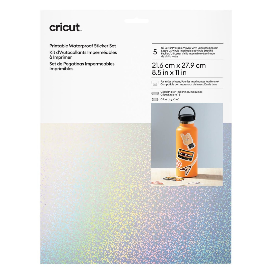 Cricut Waterproof Holographic Stickers 5 Ct Custom Stickers