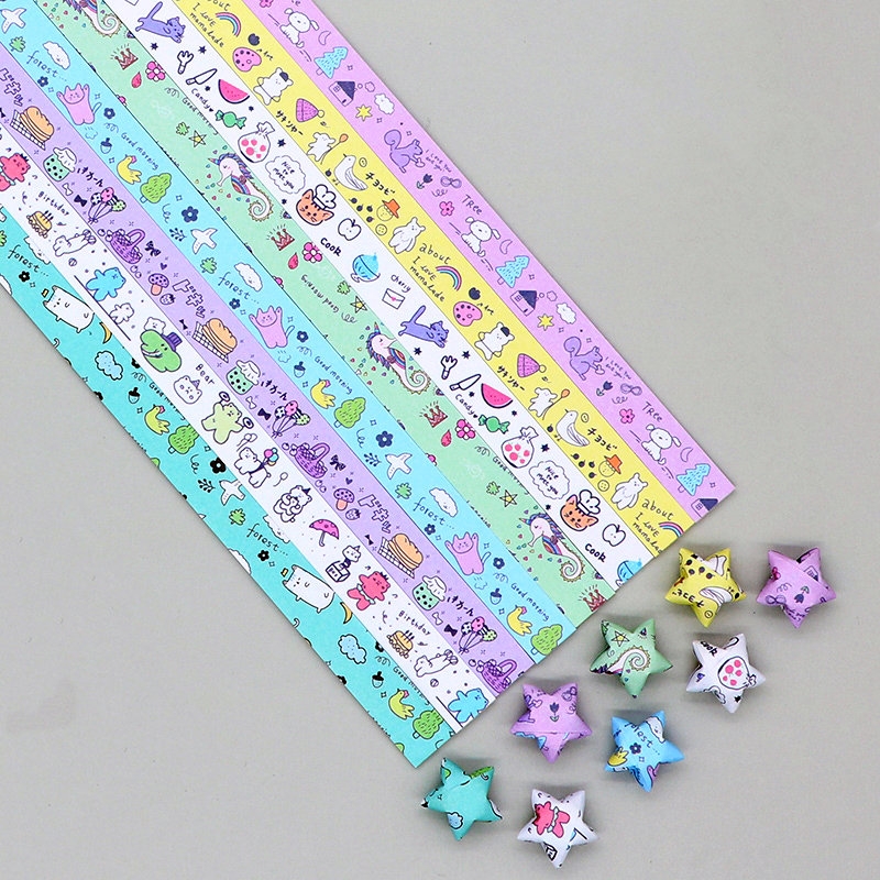 Cute Animal Kingdom Origami Lucky Star Paper Strips Star Folding DIY Pack Of 130 Strips Etsy