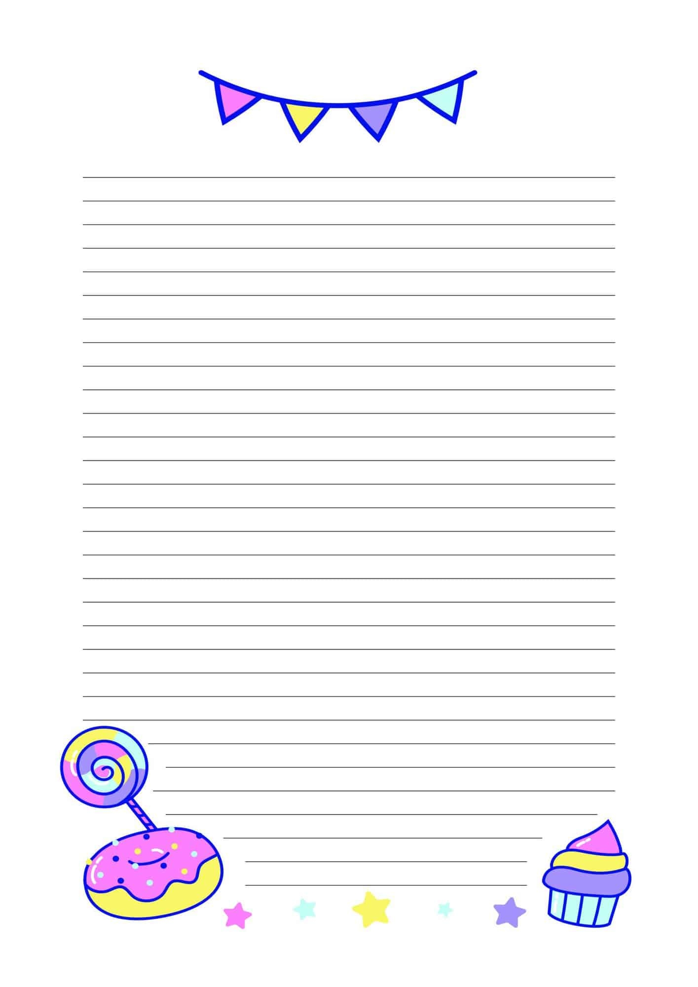 Lined Paper For Kids Printable