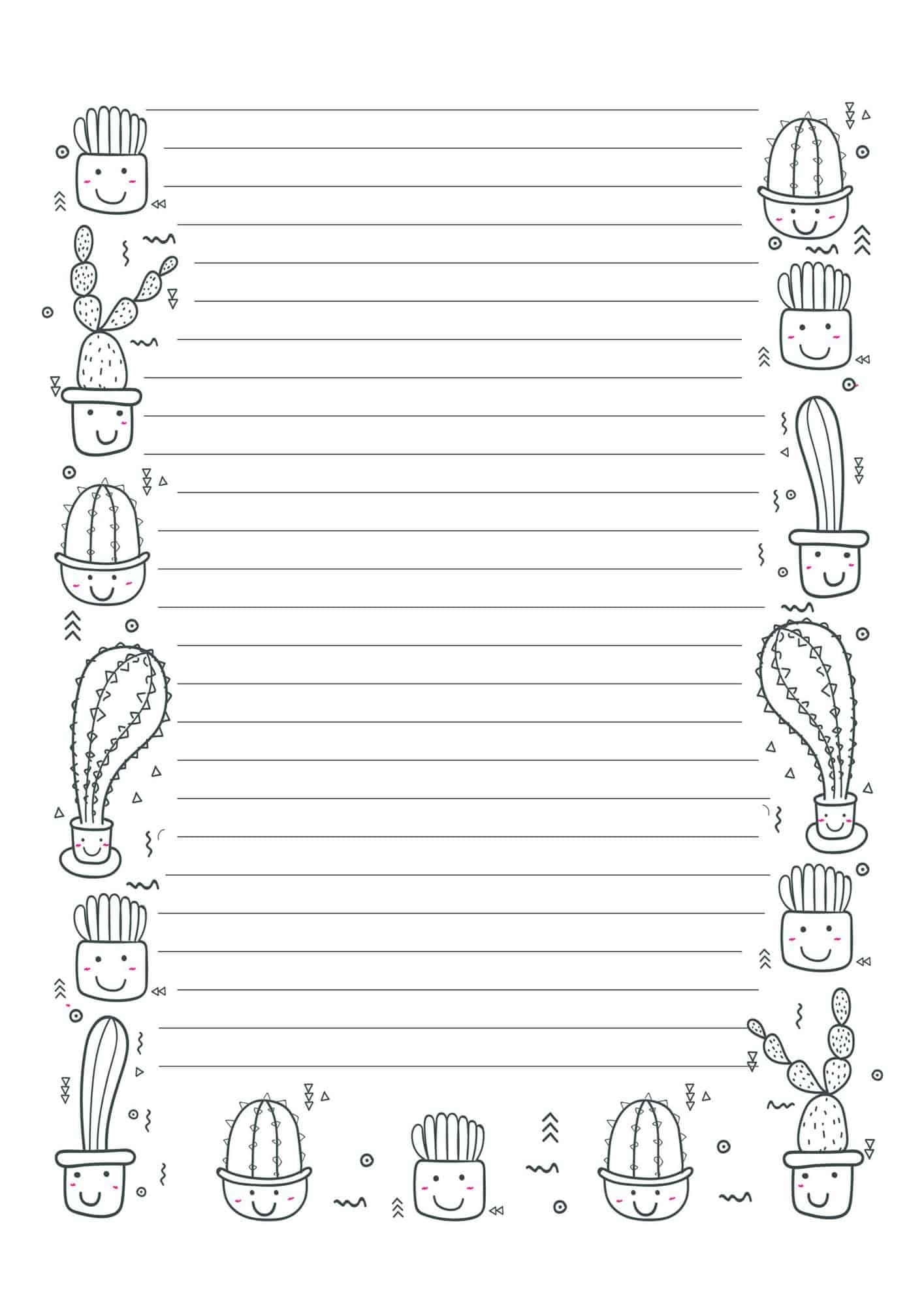 Cute Lined Paper Printable 13 Free Designs The Pink Craft Box