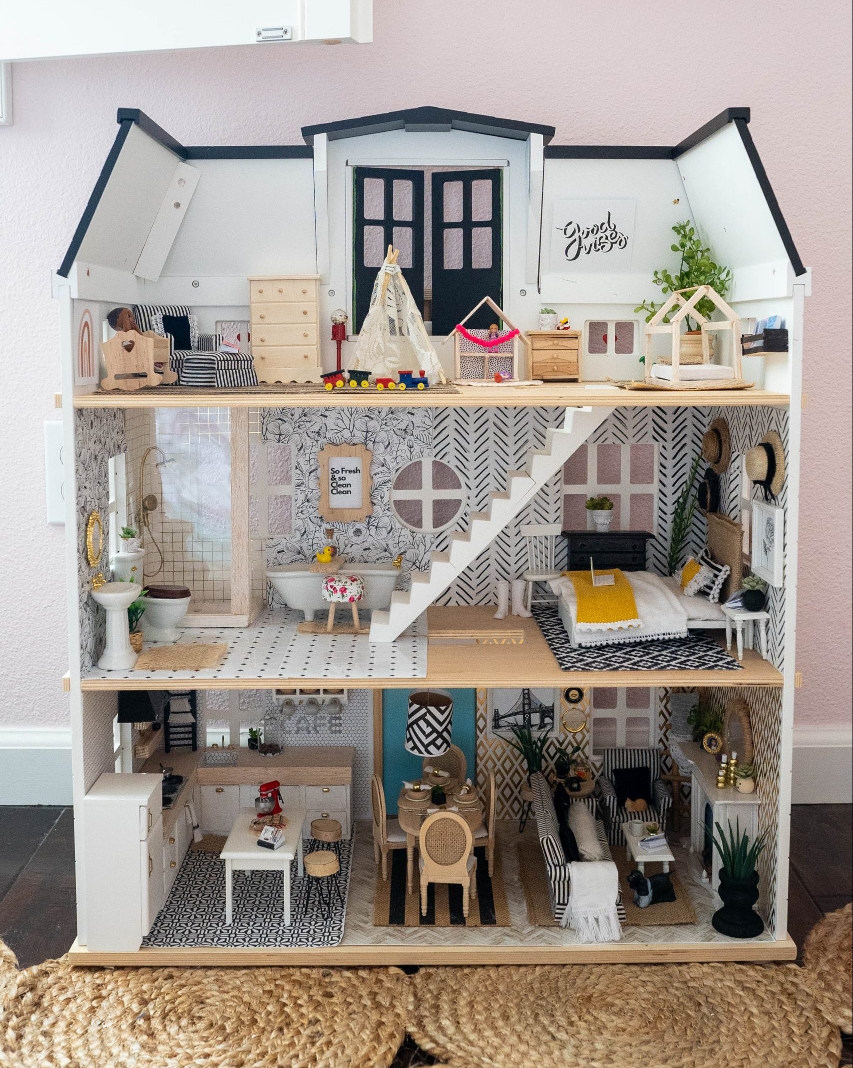 DIY Dollhouse Decor Free Miniature Wallpaper And Tile Printables Treehouse Threads