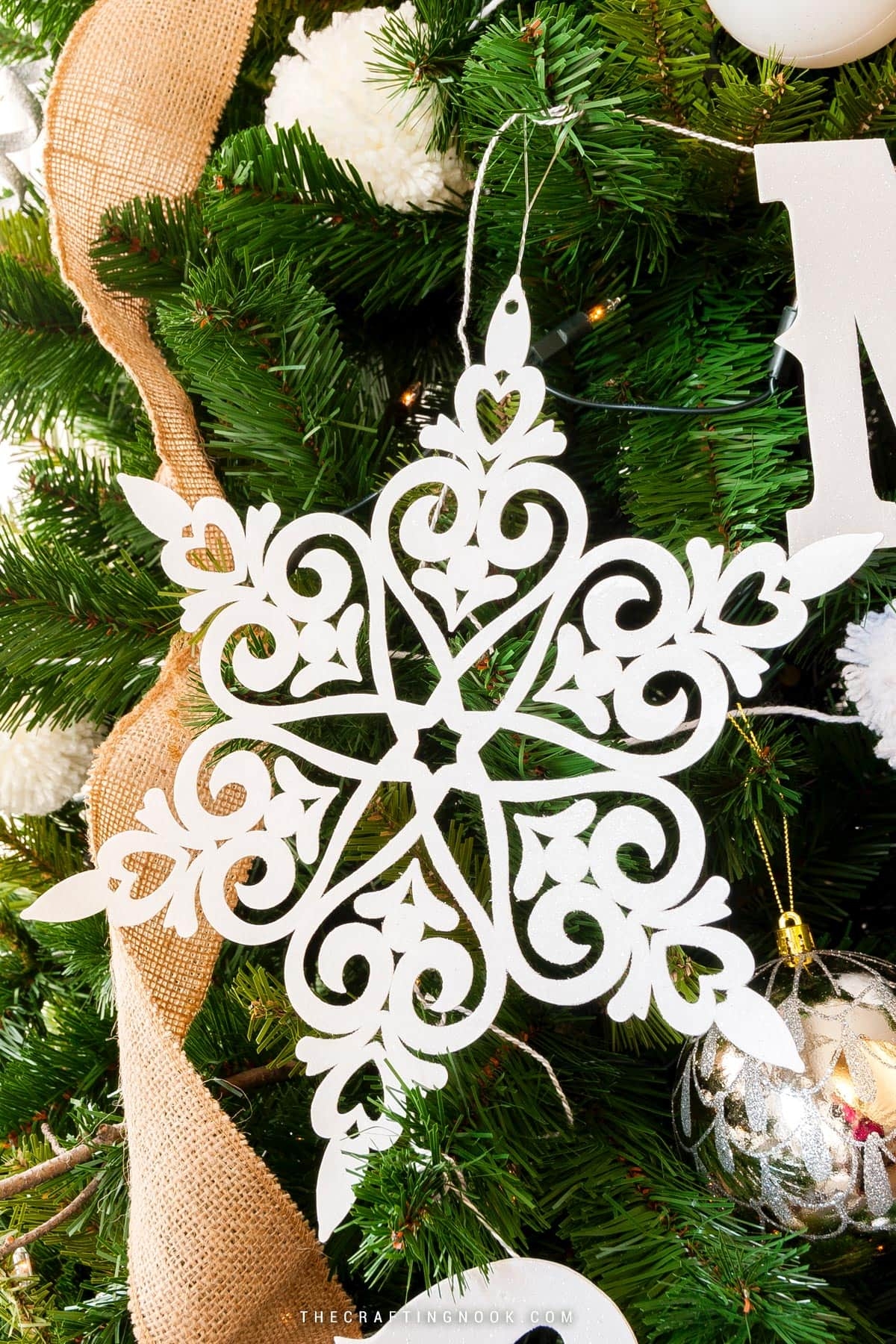 DIY Glittered Snowflake Paper Ornaments The Crafting Nook