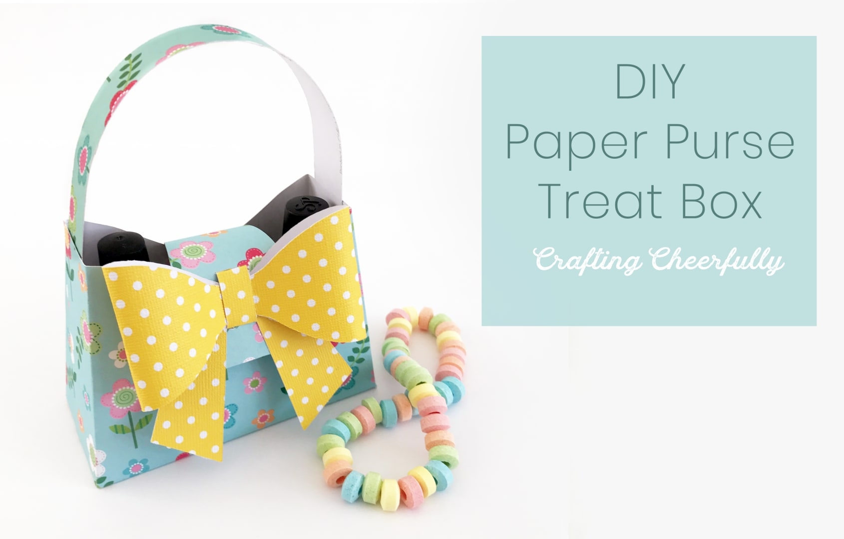 DIY Paper Purse Treat Box Free SVG Cut File Crafting Cheerfully