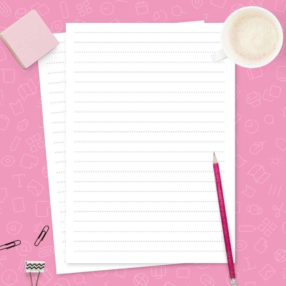 Dotted Line Paper Printable