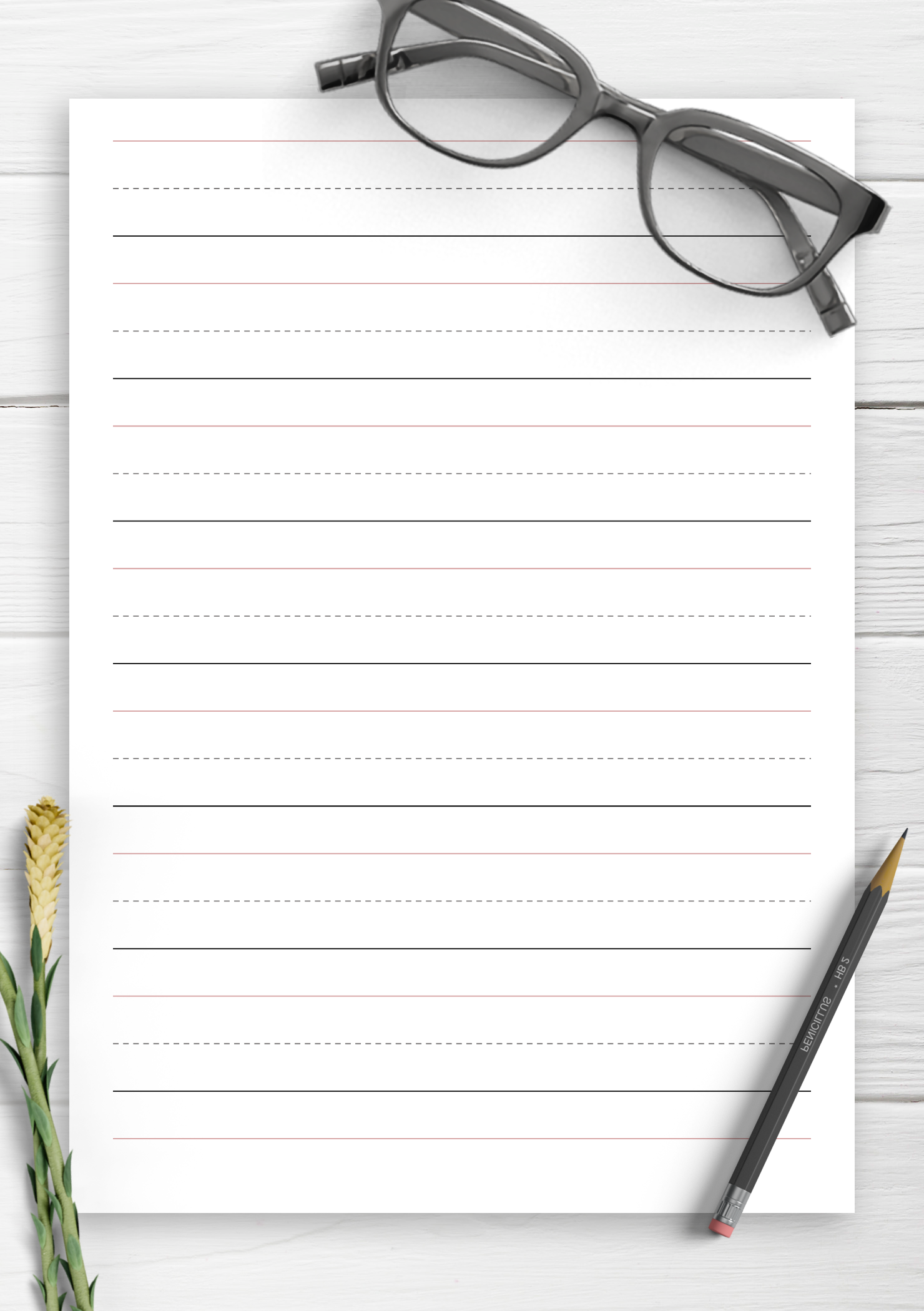 Download Printable 1 Inch Rule Handwriting Paper PDF