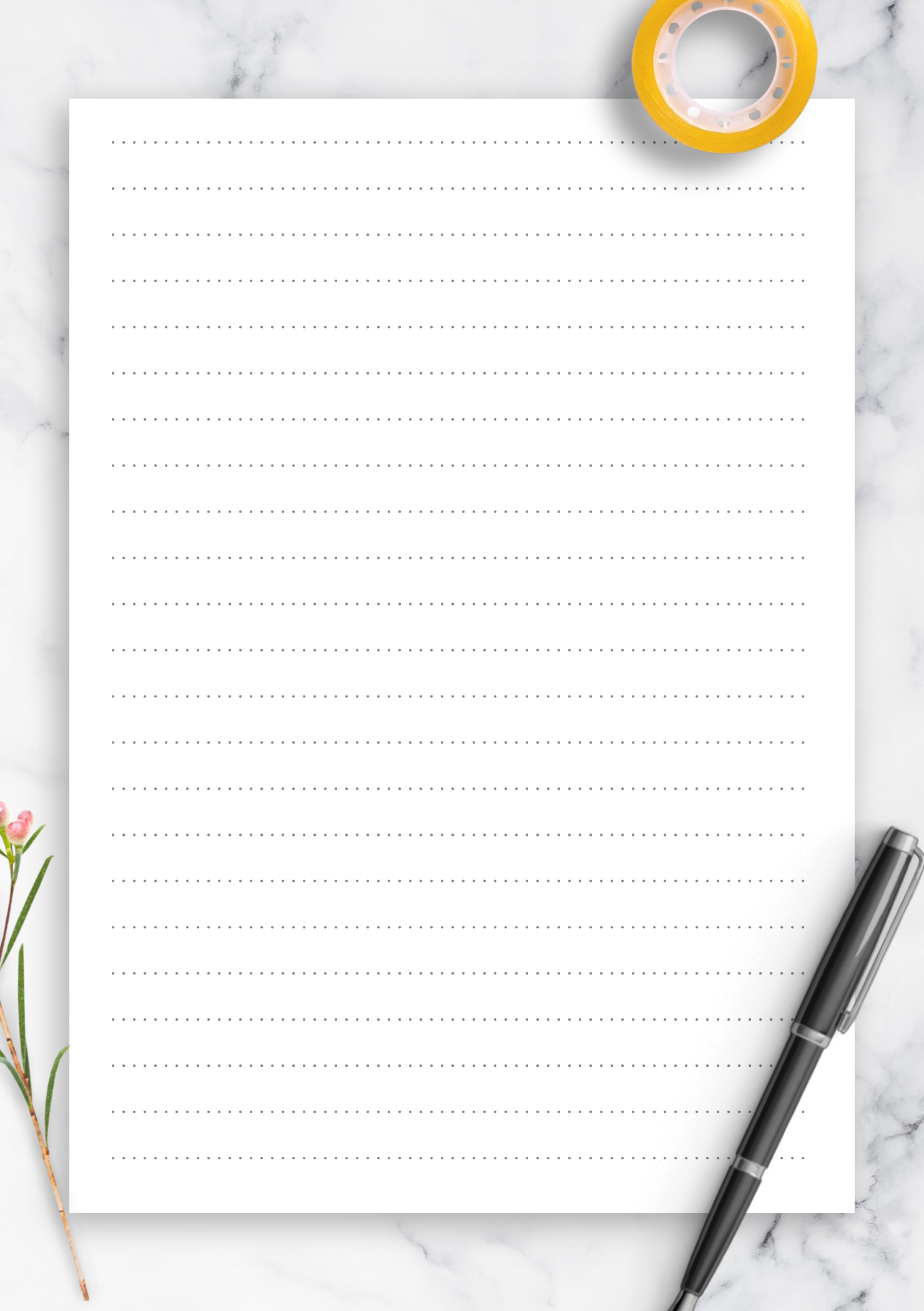 Download Printable Dotted Lined Paper Printables 8 7 Mm Line Height PDF