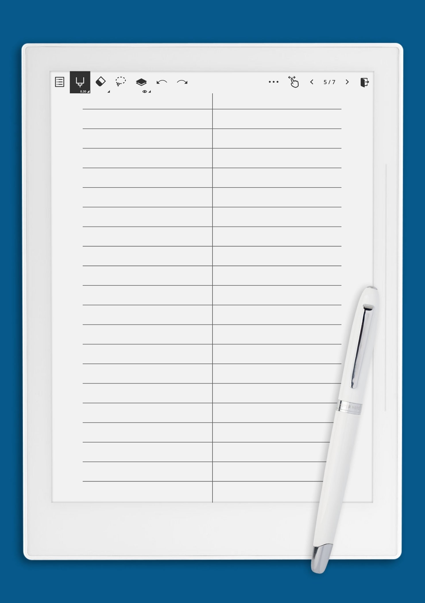 Download Printable Gregg Ruled Paper PDF