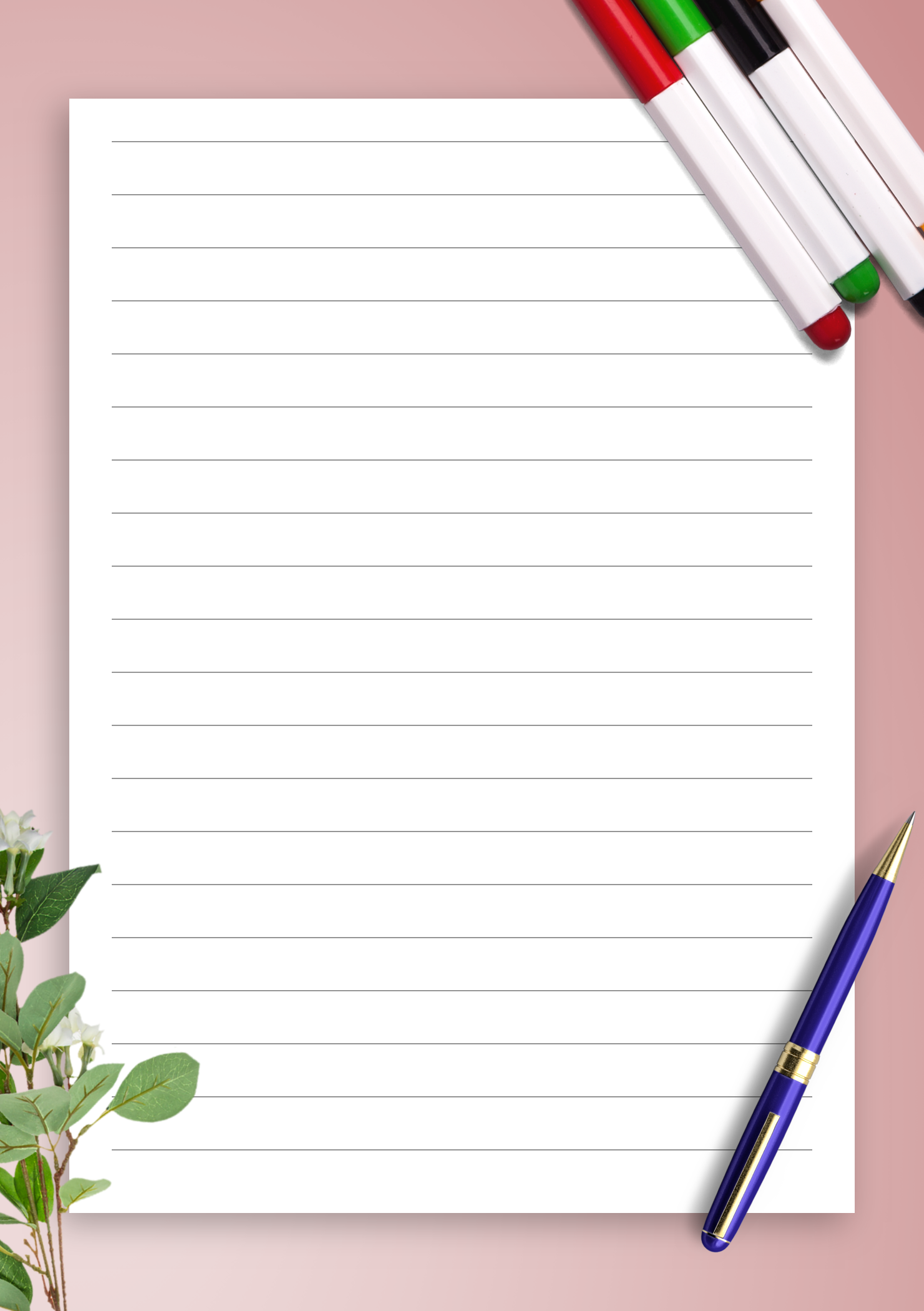 Horizontal Lined Paper Printable