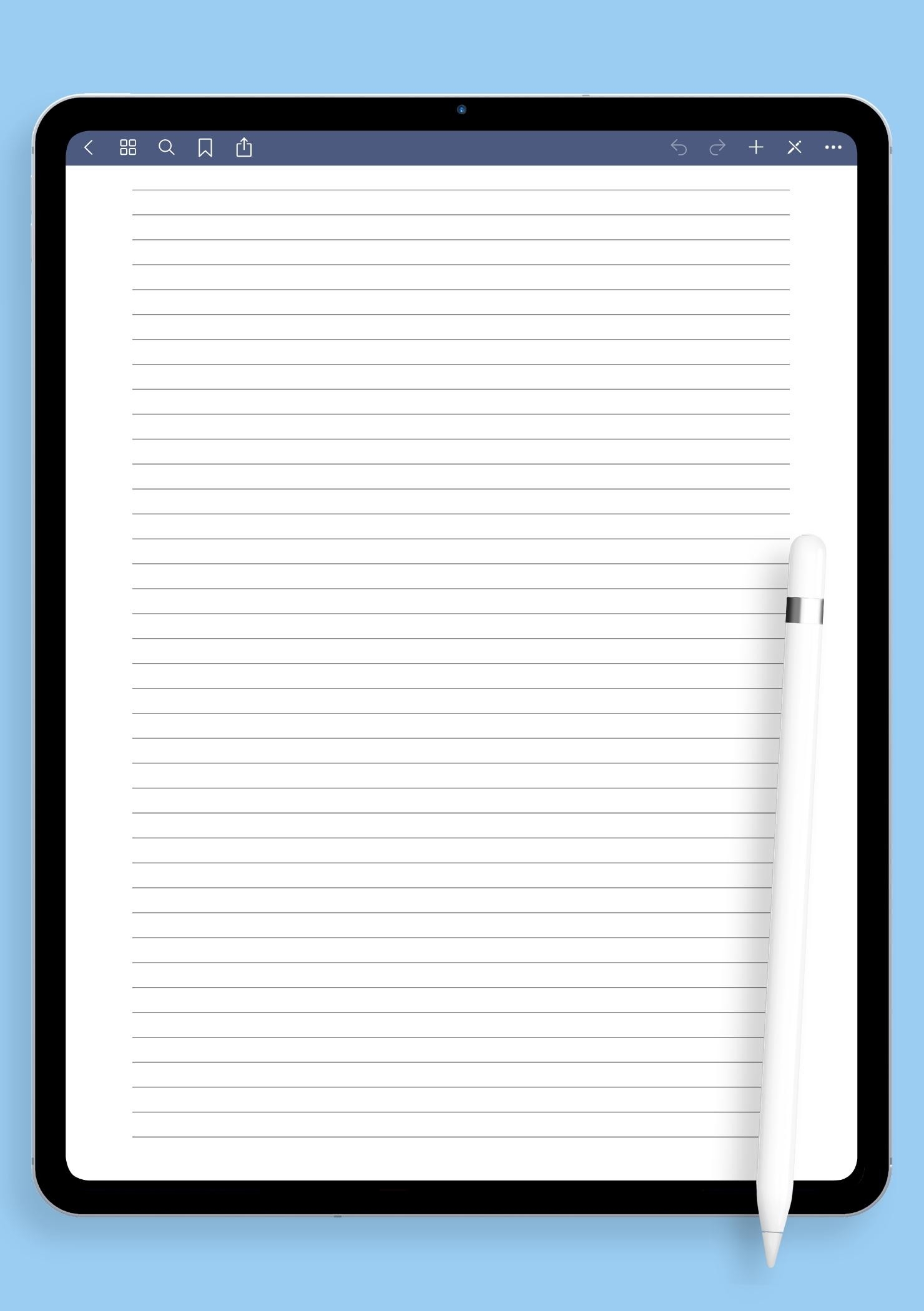 Download Printable Lined Paper Template 5mm PDF