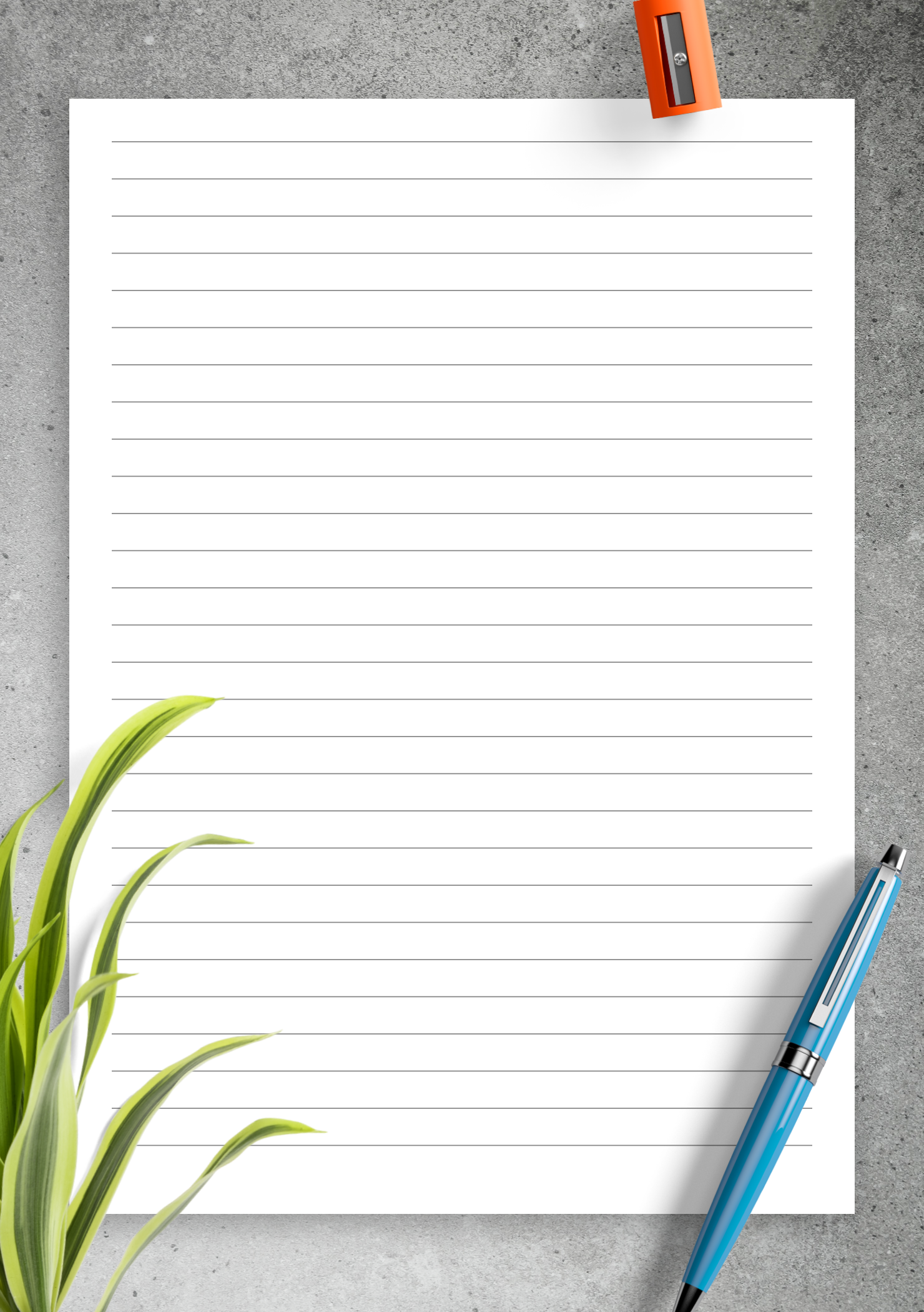 Full Page Lined Paper Printable