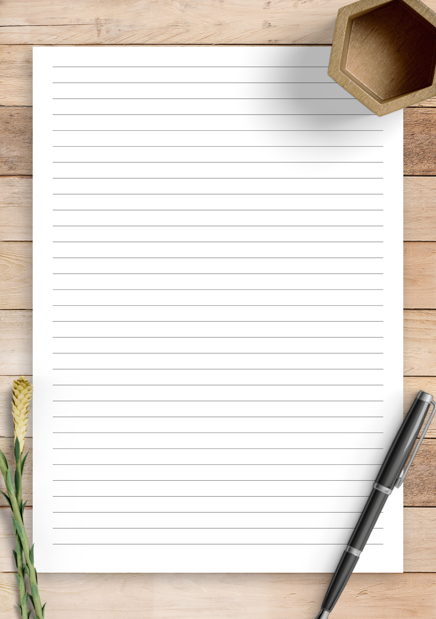 Lined Paper Template Printable