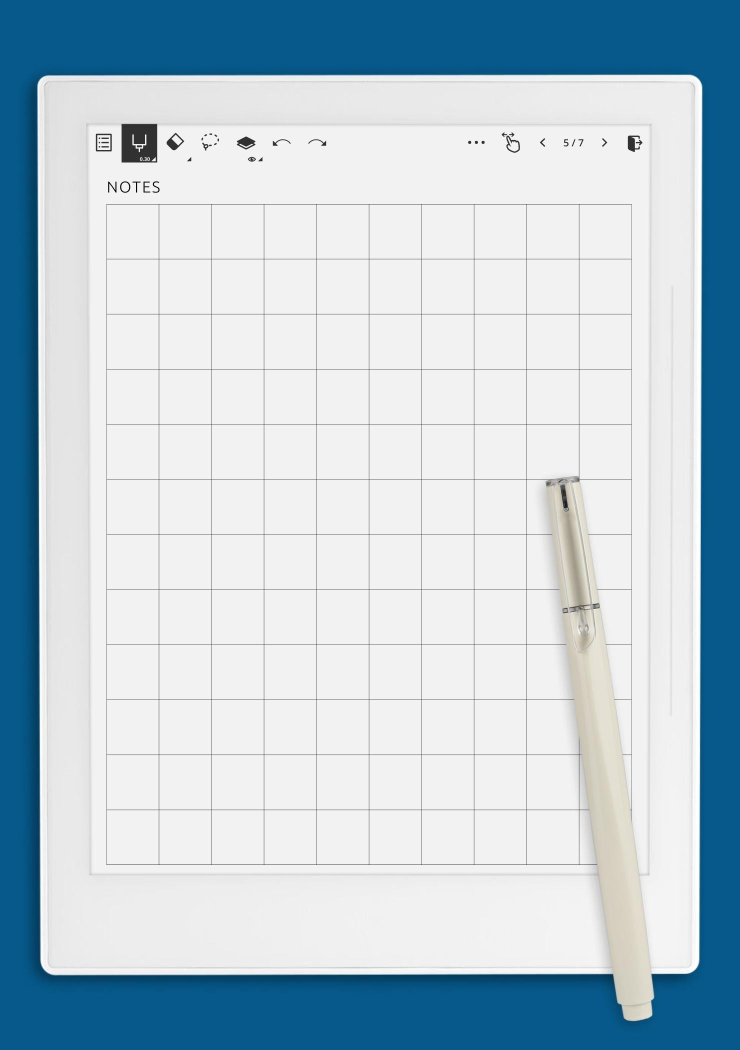 Download Printable Square Grid Wide PDF