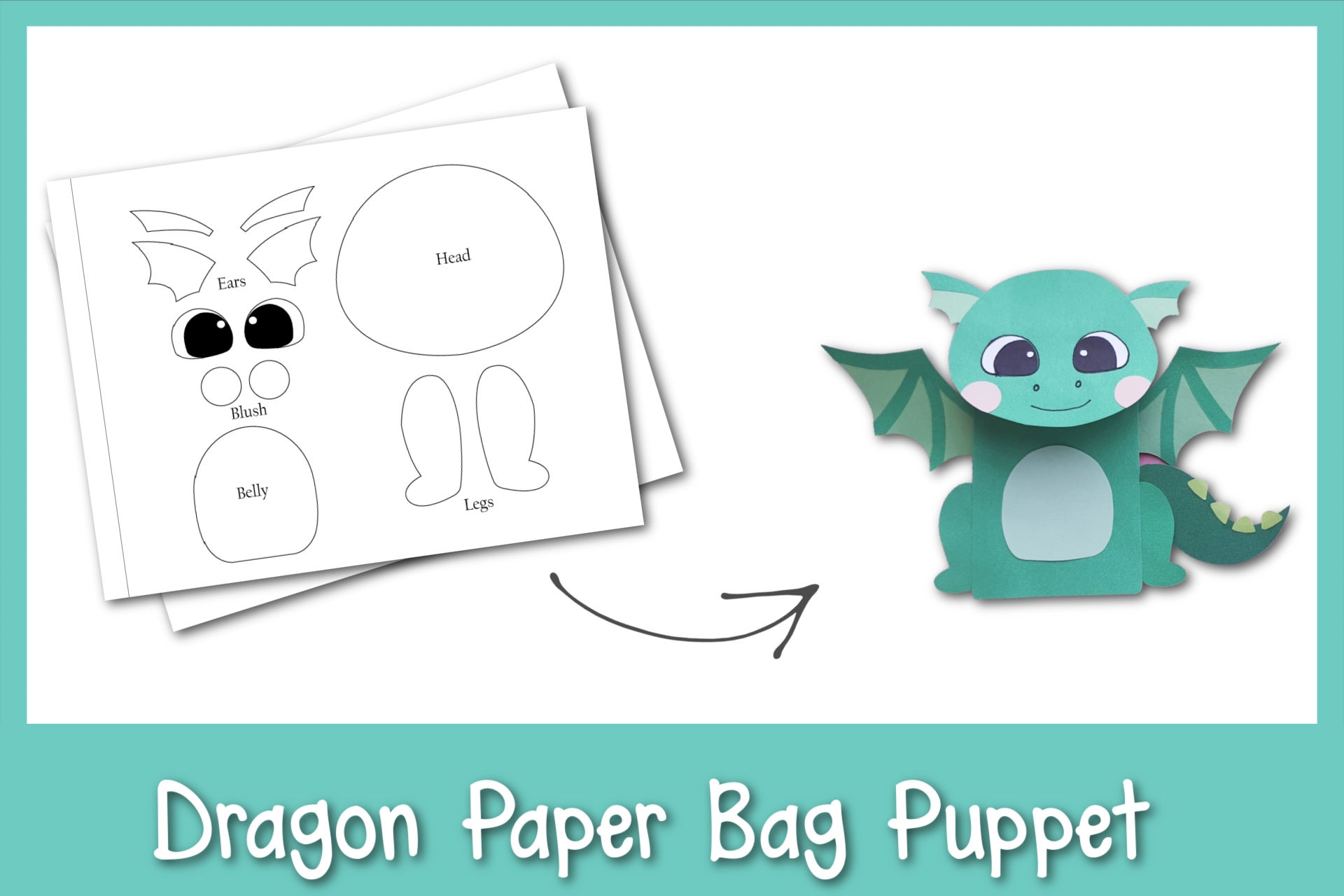 Dragon Paper Bag Puppet Frosting And Glue Easy Crafts Games Recipes And Fun