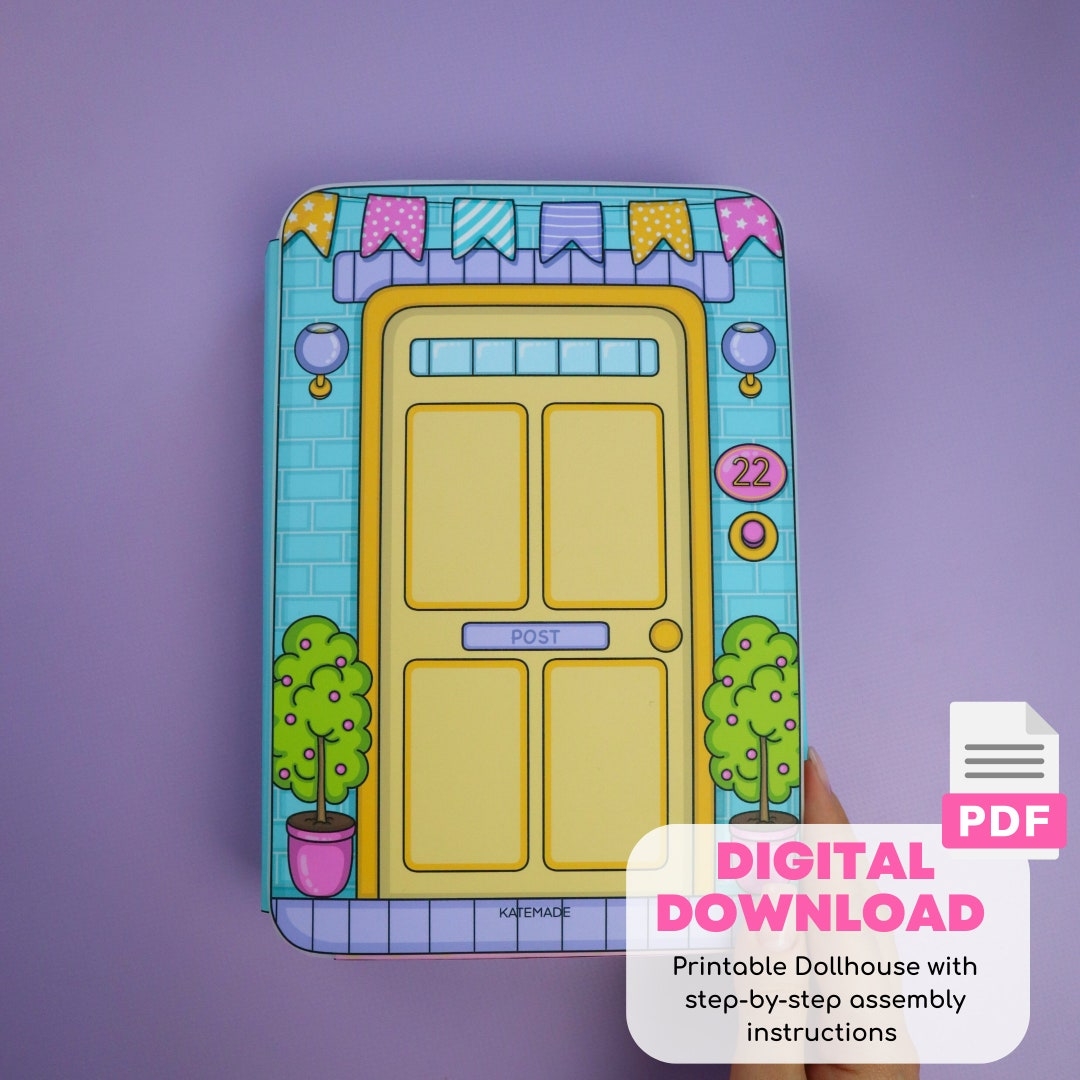 Druckbares DIY Projekt Dream Dollhouse With Paper Dolls Busy Book Activities For Kids PDF Etsy de