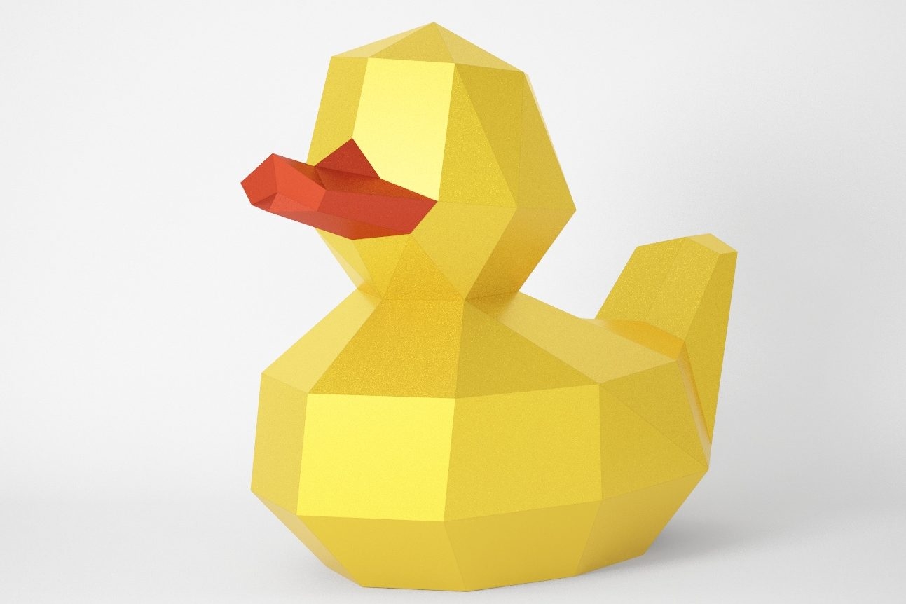Duck Paper Craft PDF Template LACRAFTA