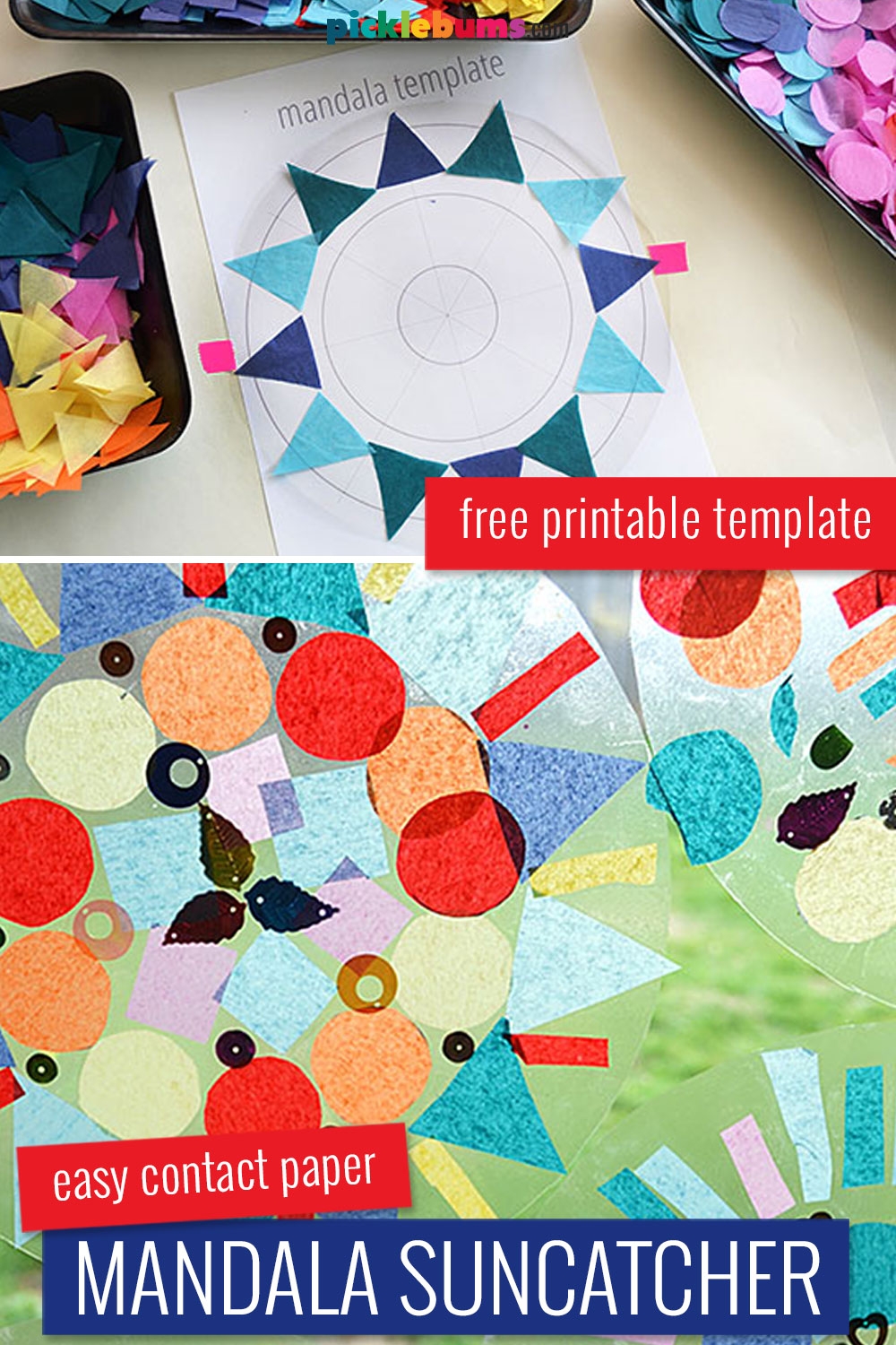 Easy Contact Paper Mandalas Picklebums