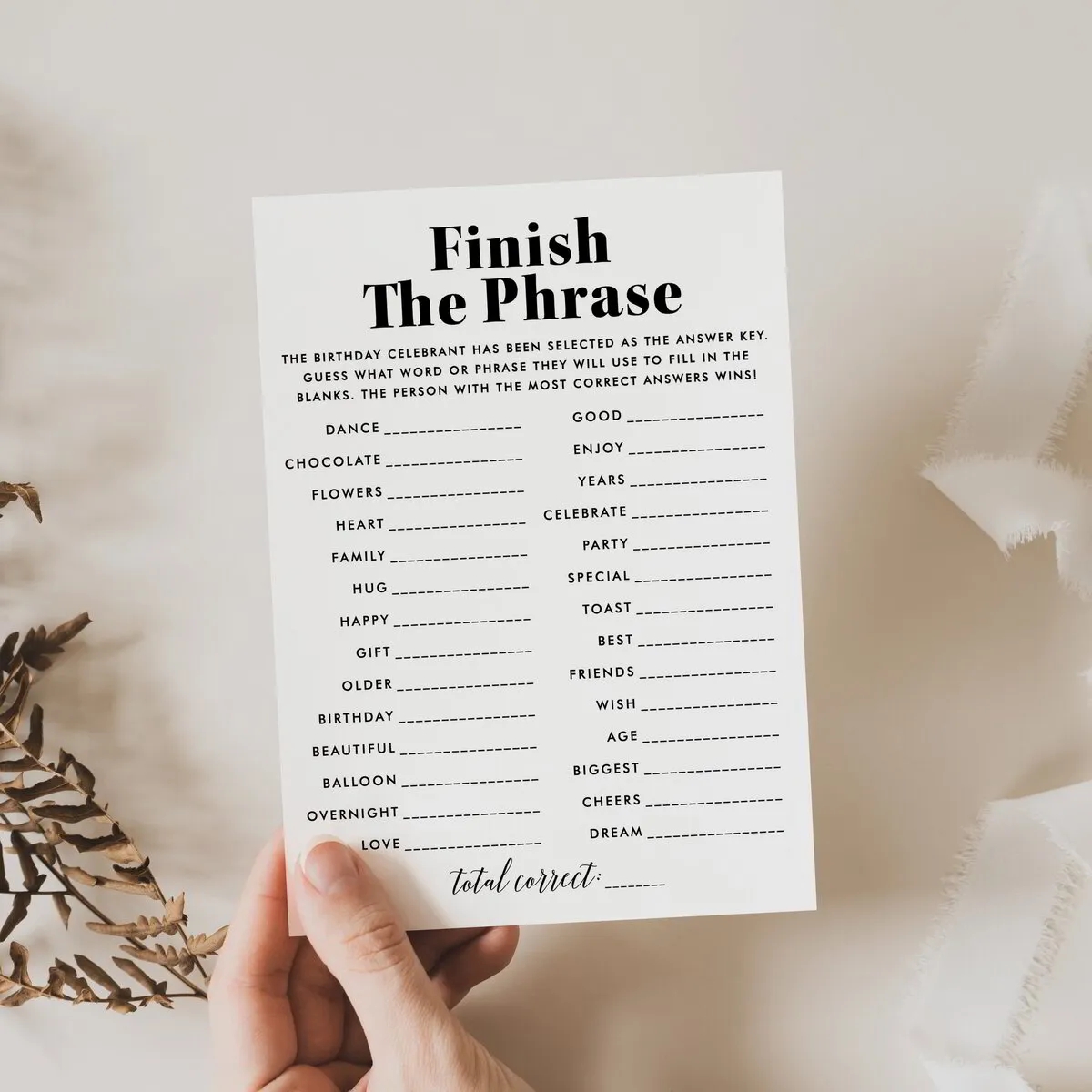 Finish The Phrase Game Printable Birthday Party Games For 12 Worksheets Library