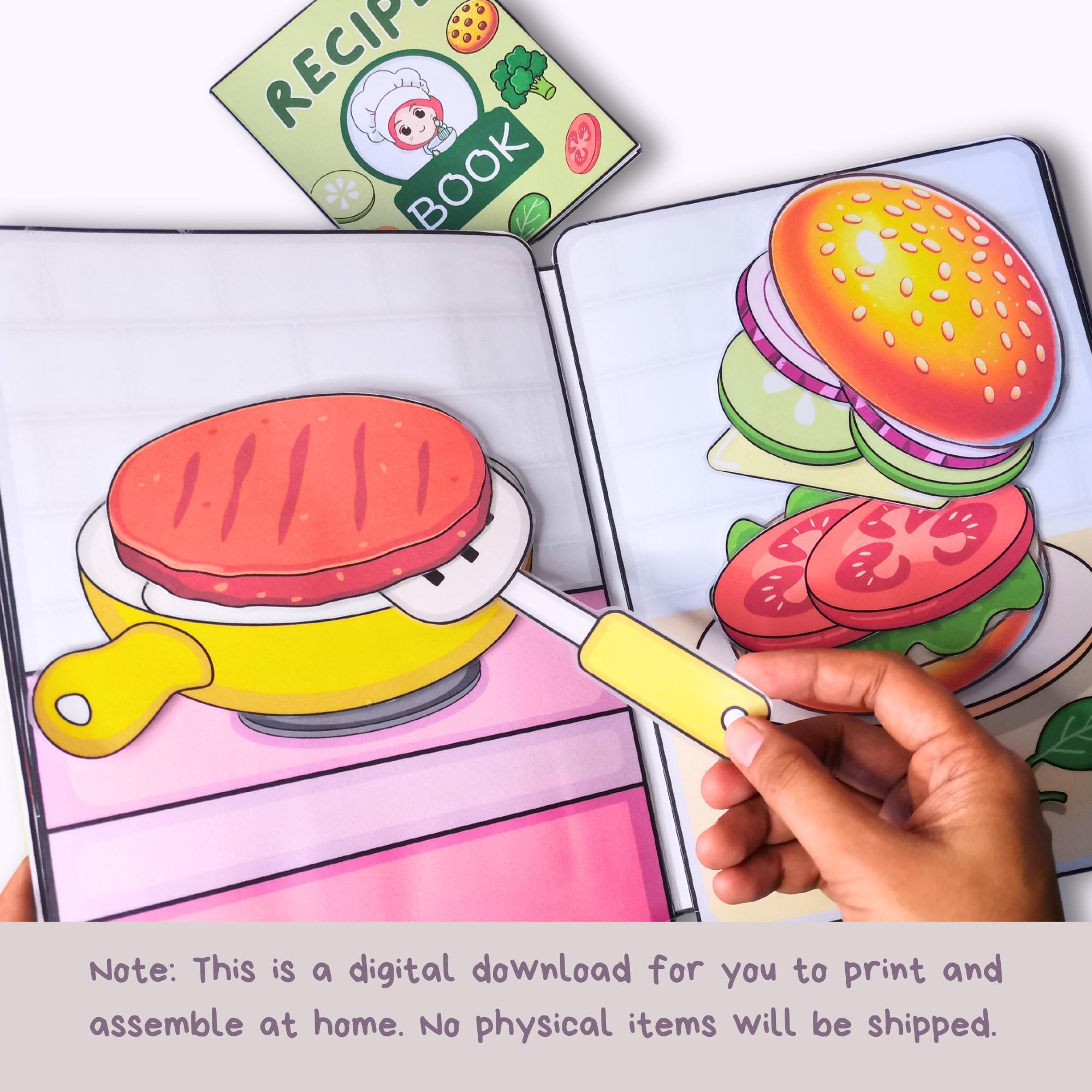 Food House Paper Doll Printable Quiet Book Kitchen Paper Doll House Pretend Play Cooking Digital Download Etsy