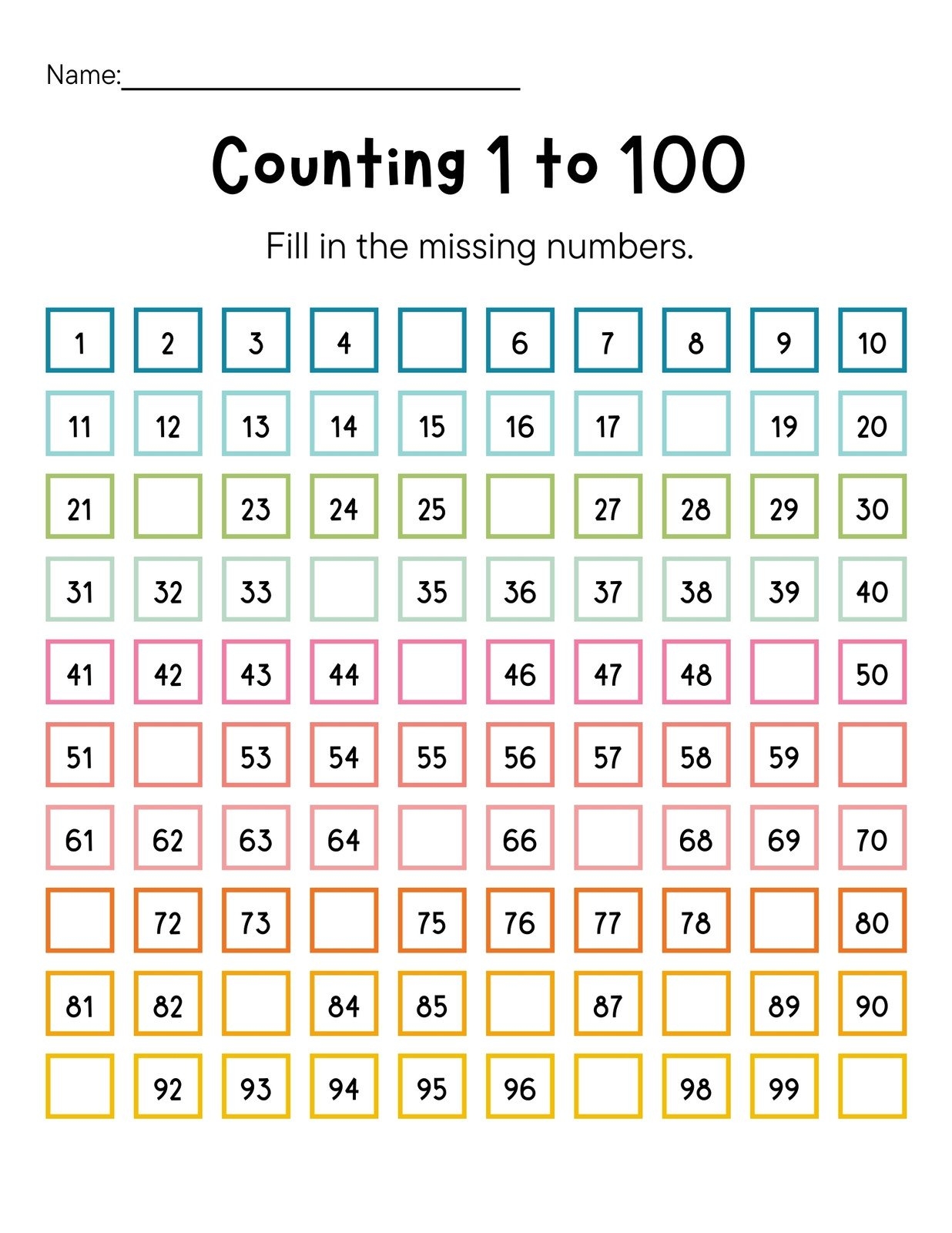 Printable Math Papers