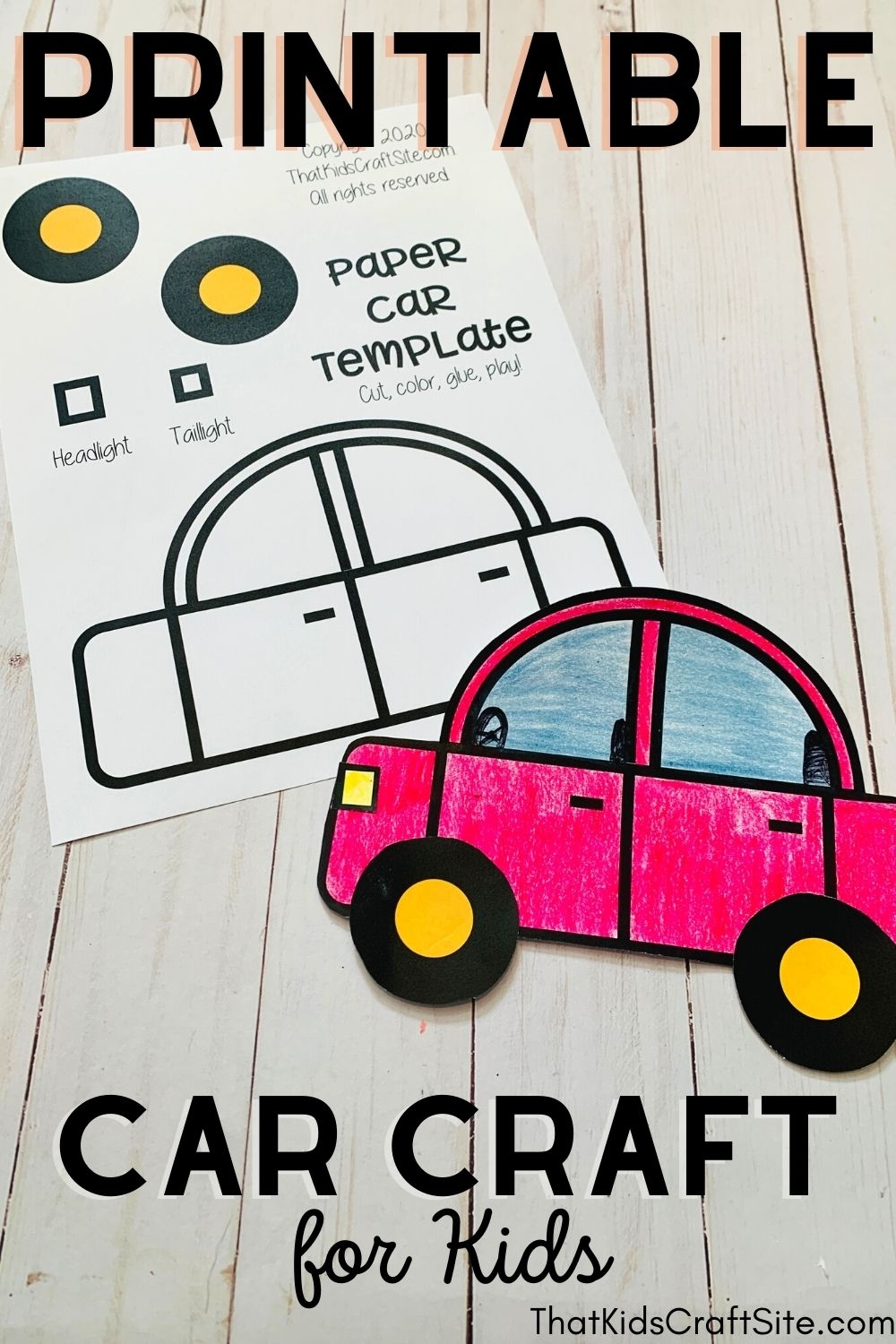 Free Car Printable Craft For Kids That Kids Craft Site