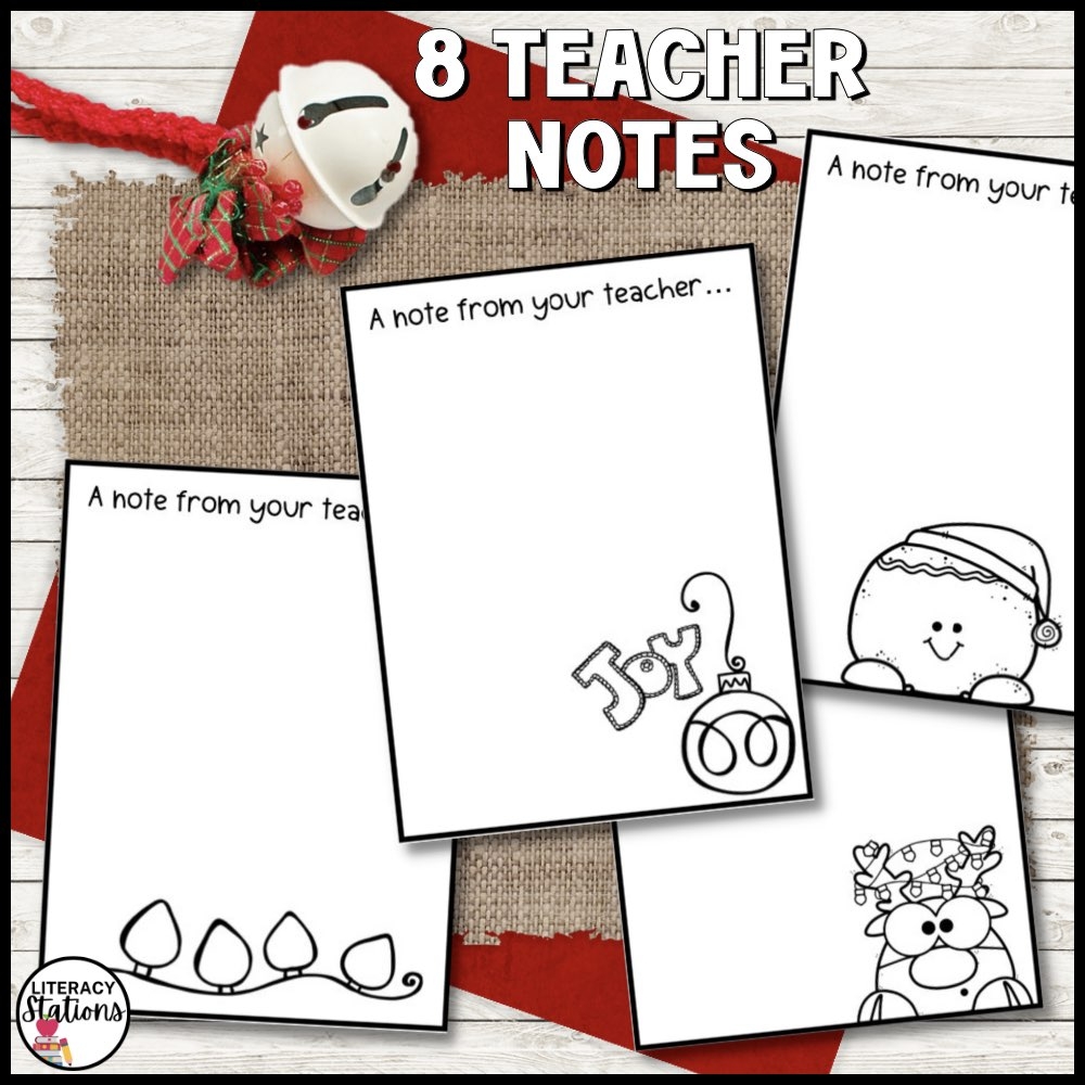 Free Christmas Writing Paper Literacy Stations