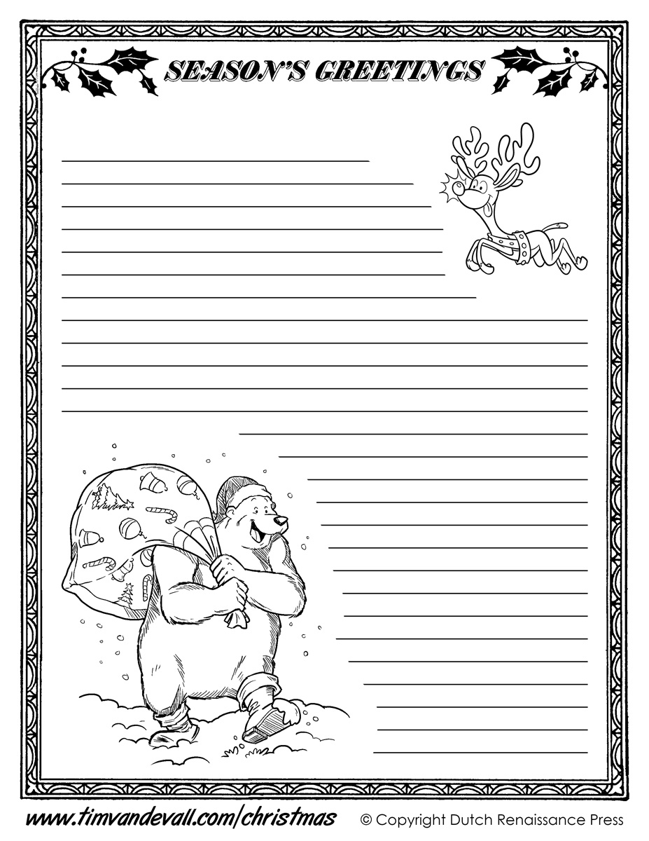 Free Printable Christmas Writing Paper