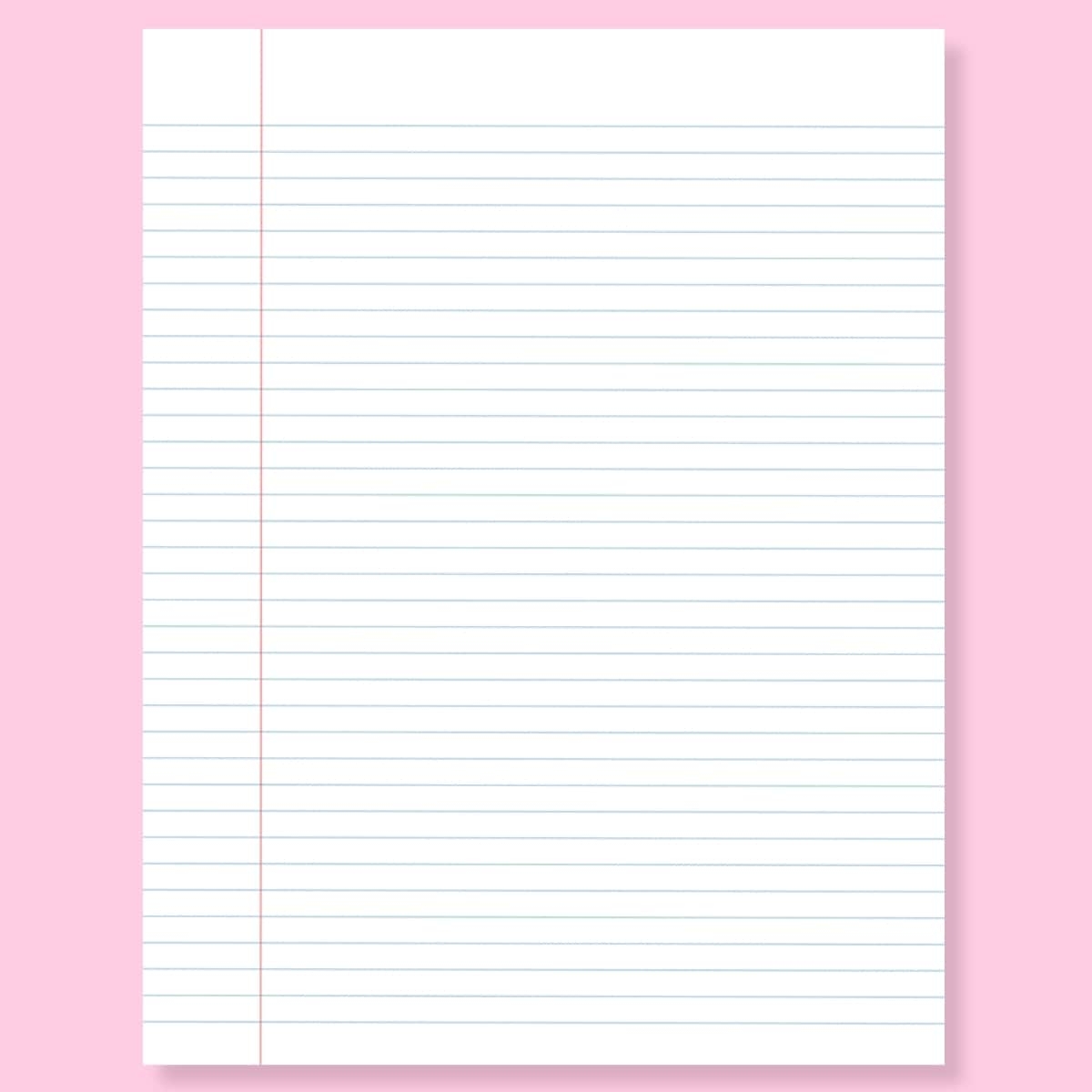 FREE College Ruled Note Paper Printable