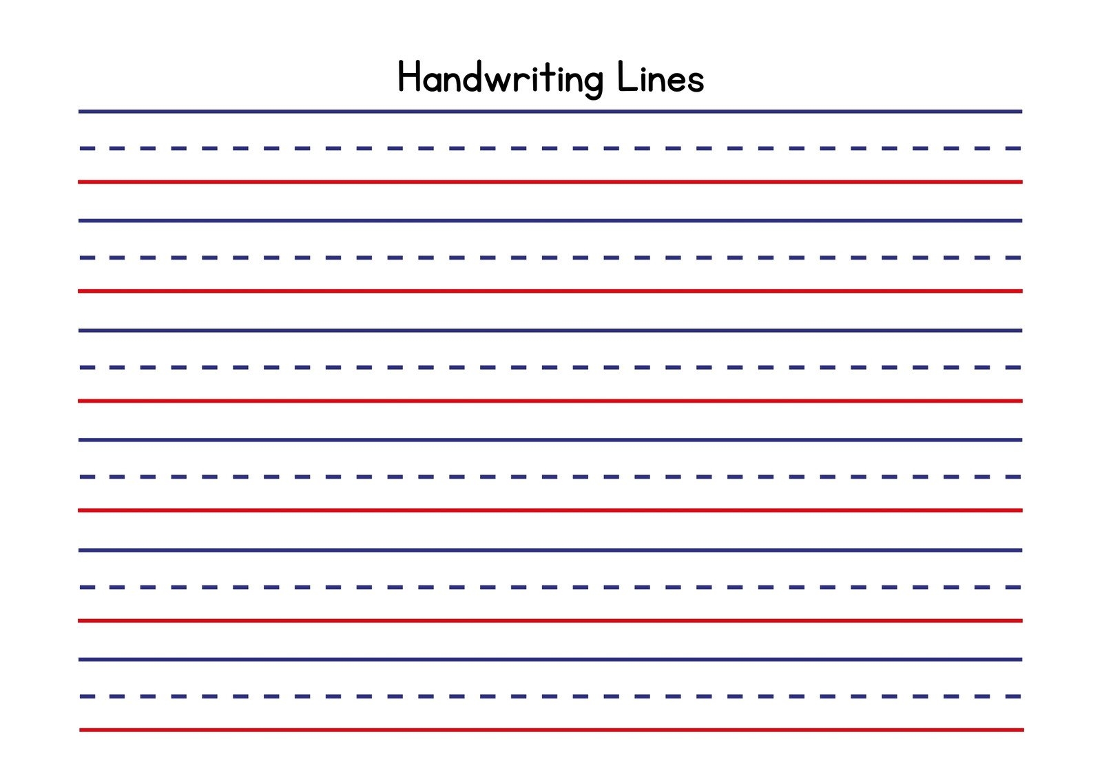 Free Custom Printable Handwriting Worksheet Templates Canva