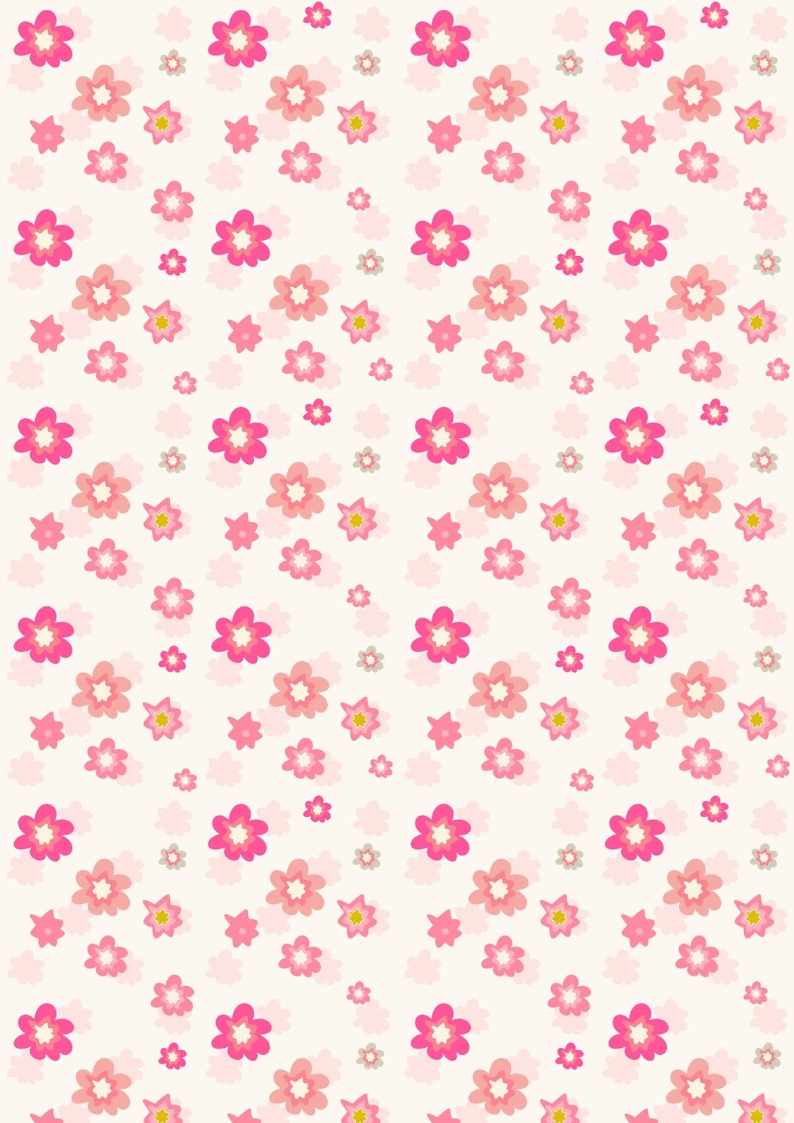Free Digital Floral Scrapbooking Paper In Pink Ausdruckbares Geschenkpapier Freebie