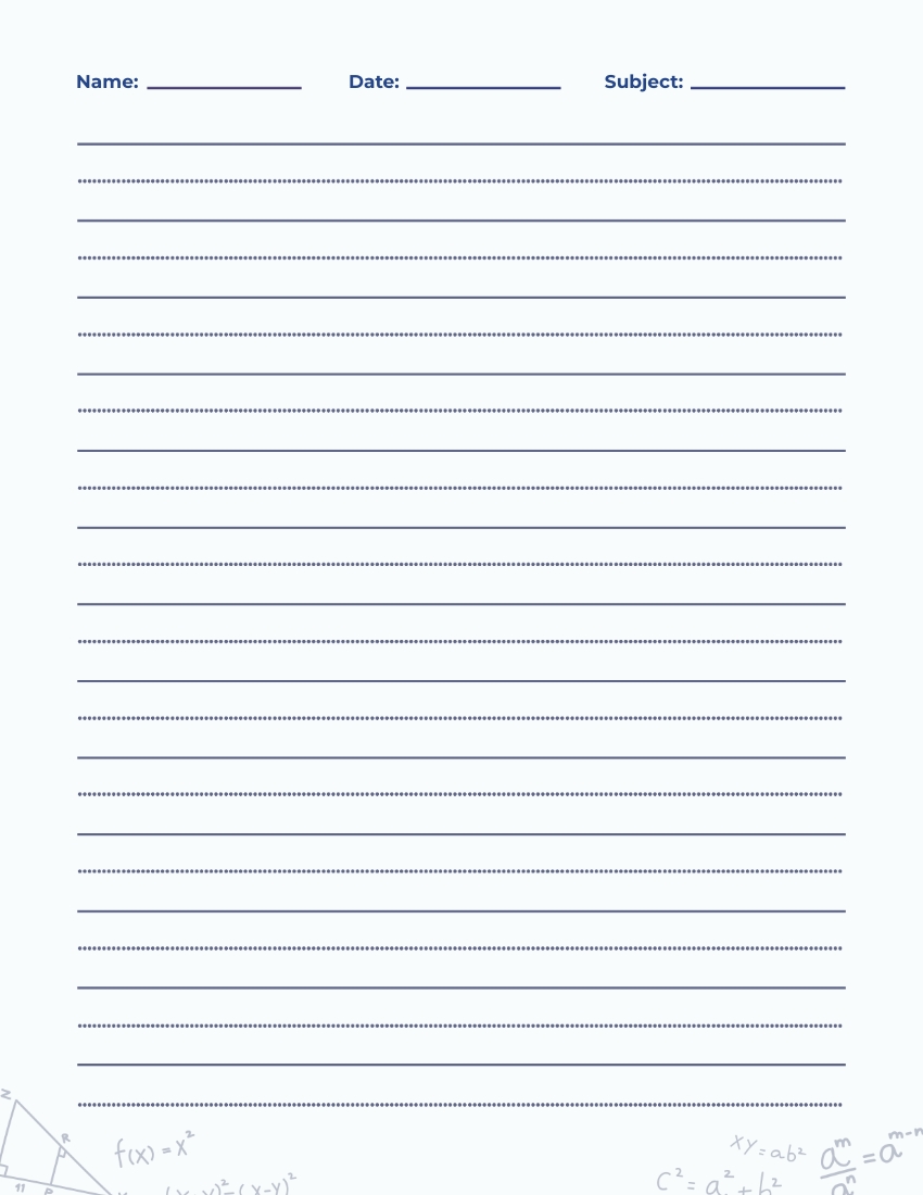 Math Paper Printable