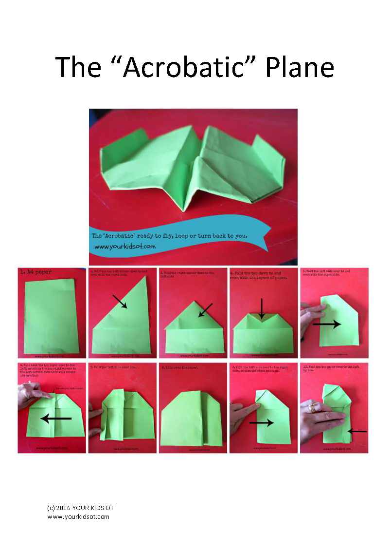 Printable Paper Plane Instructions