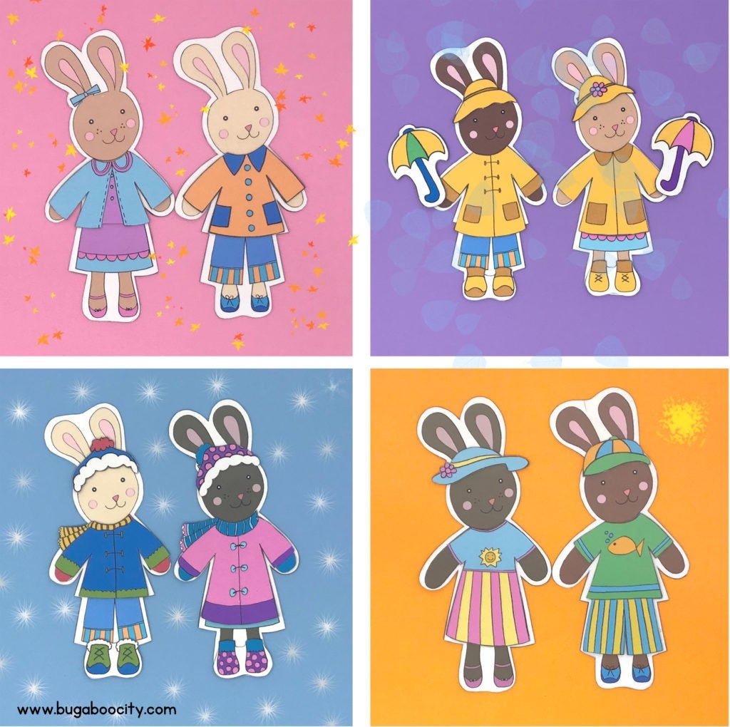 Free Printable Bunny Paper Dolls Crafting Cheerfully