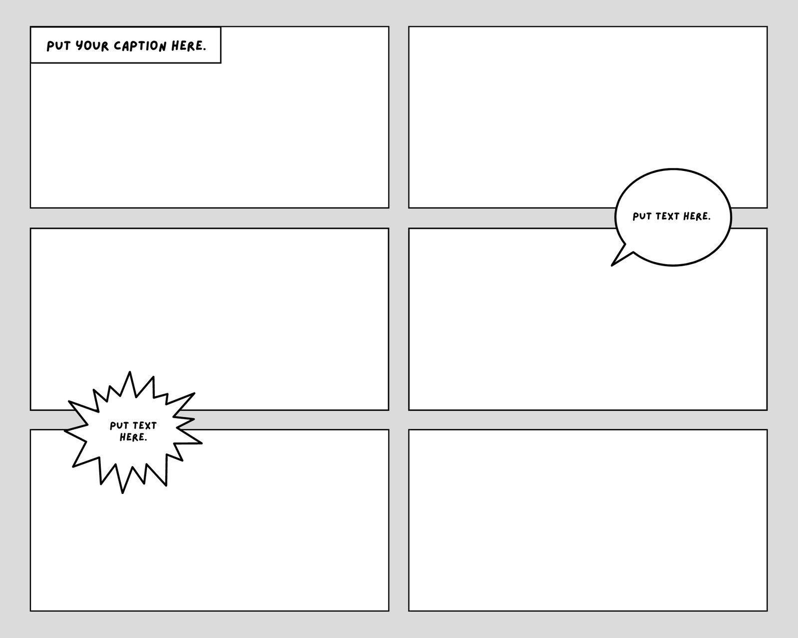 Free Printable Comic Strip Templates You Can Customize Canva