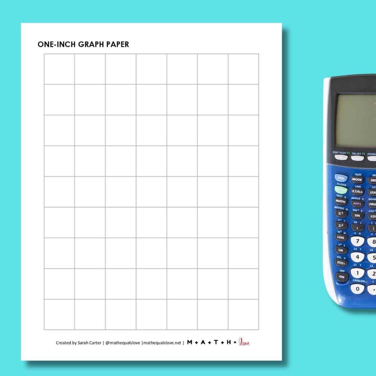 1 Inch Graph Paper Printable Free