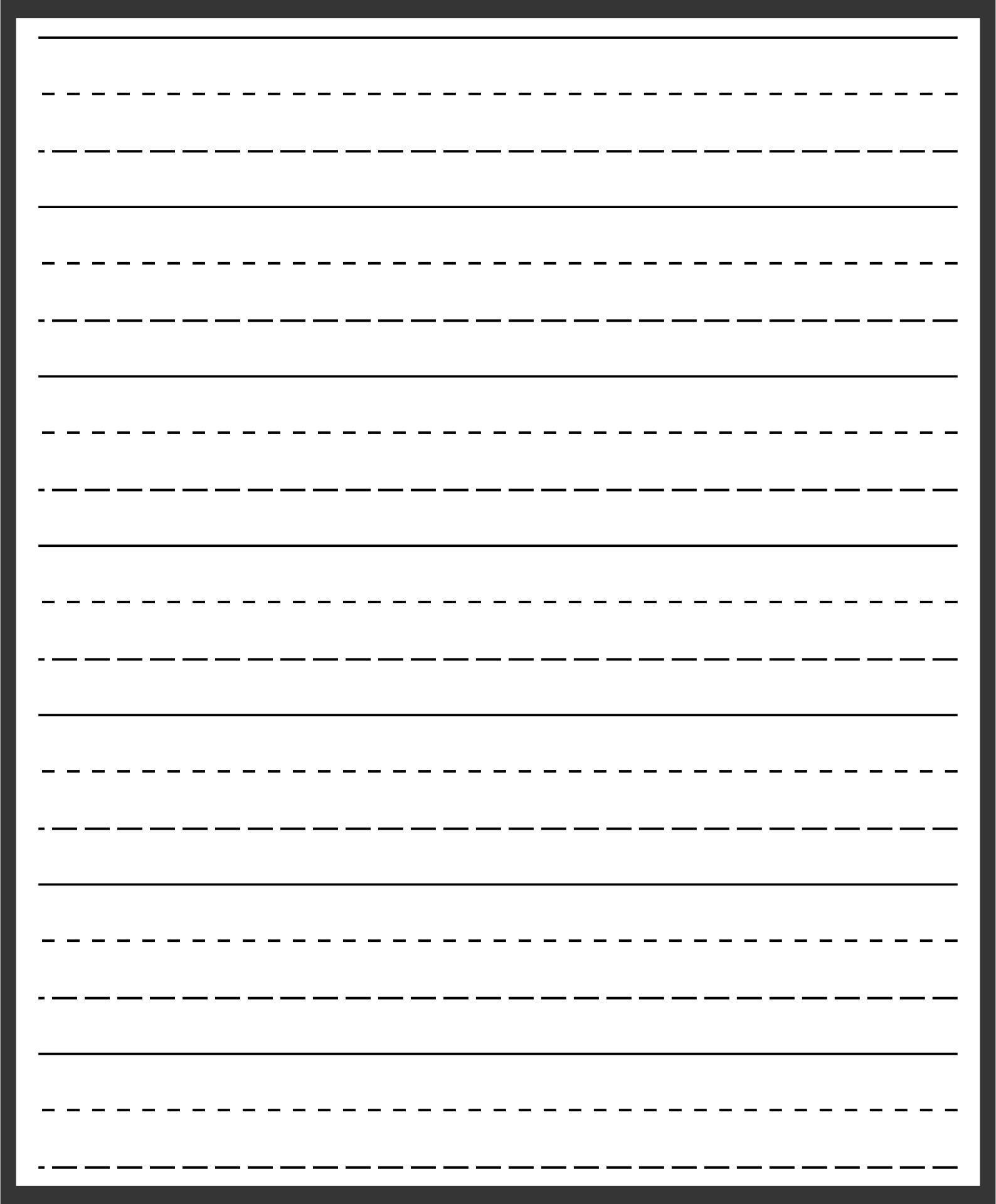 Free Printable Lined Paper Handwriting Paper Template Paper Worksheets Library