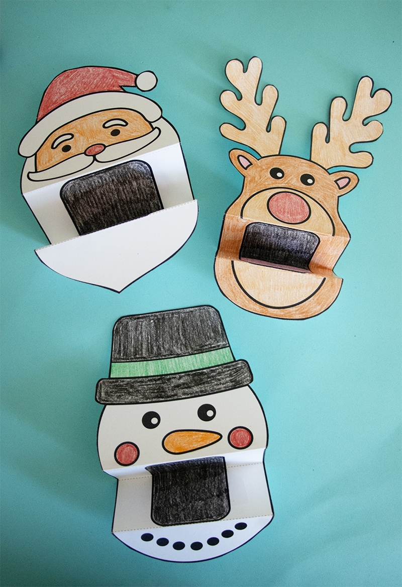 Free Printable Christmas Paper Bag Puppets