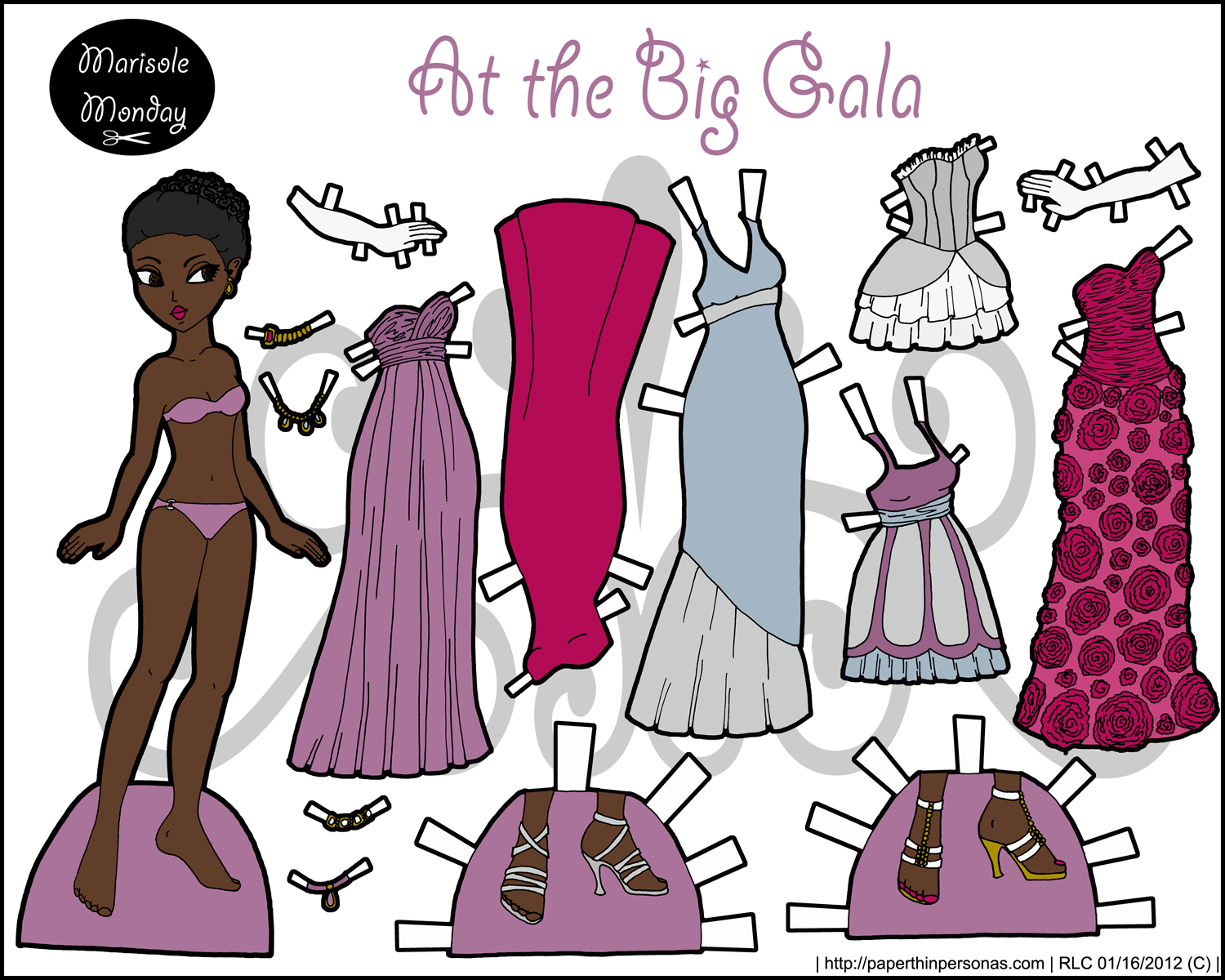 Free Printable Paper Doll Marisole Monday