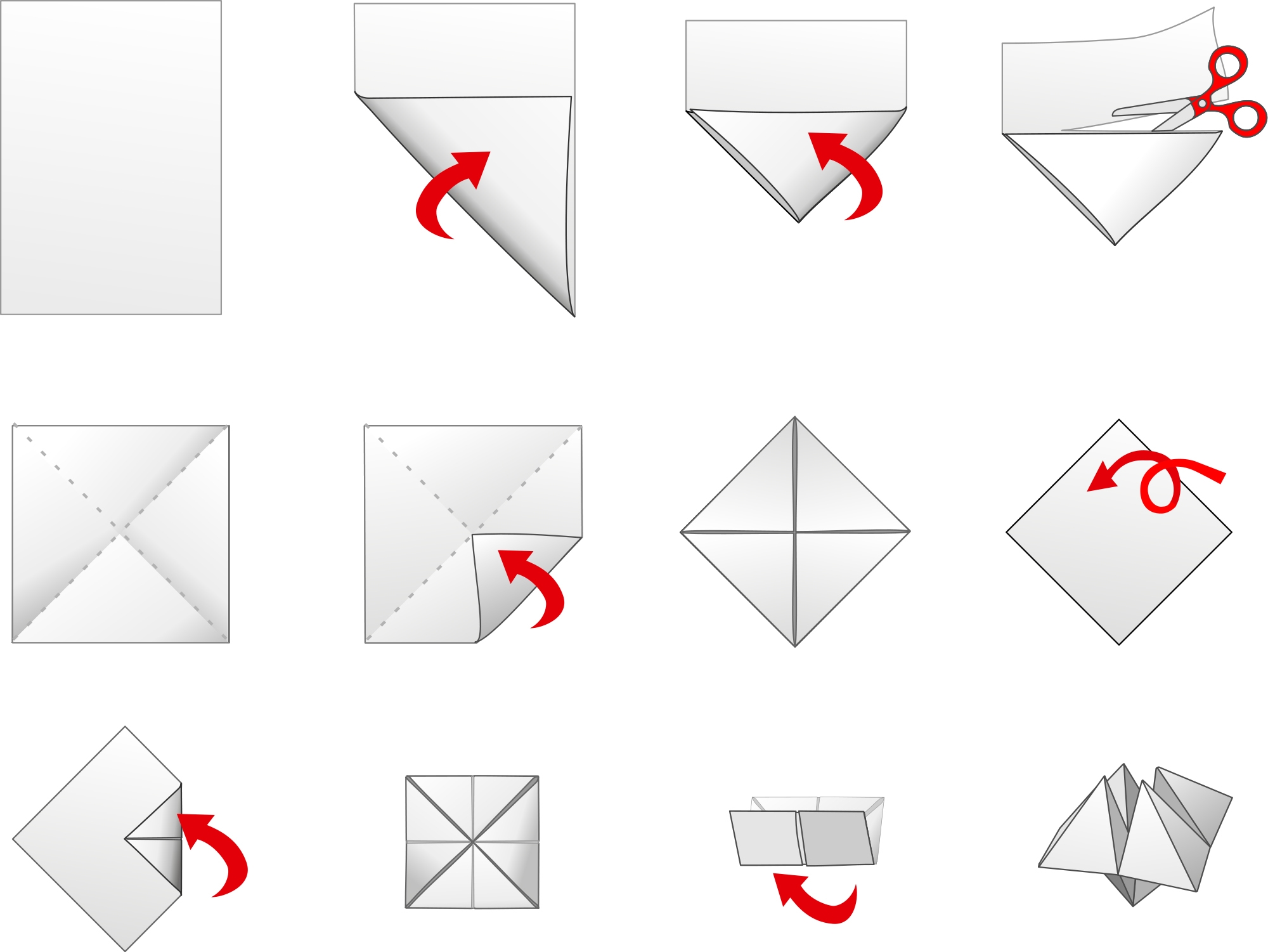 Printable Paper Fortune Teller Template