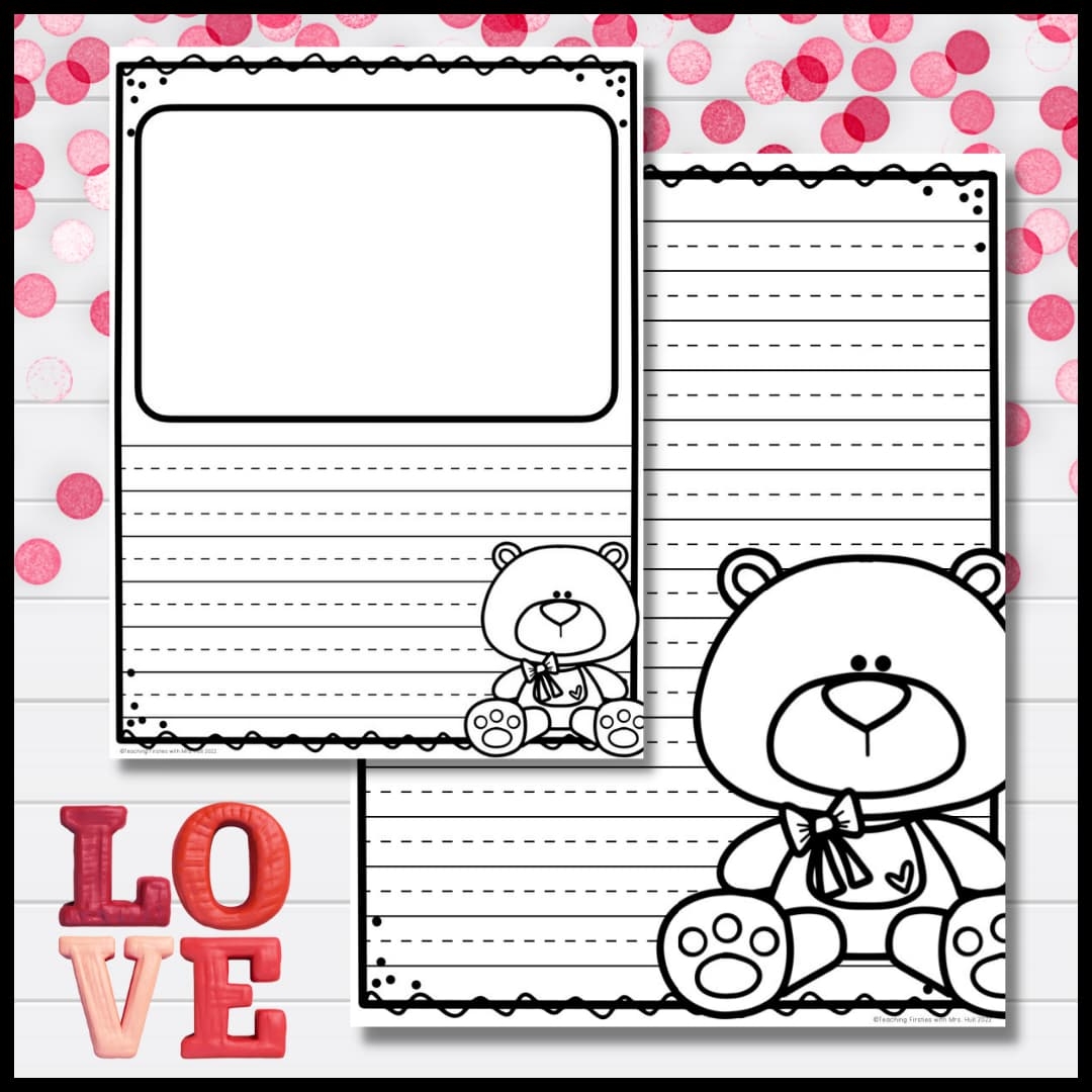 Free Valentines Writing Paper Literacy Stations