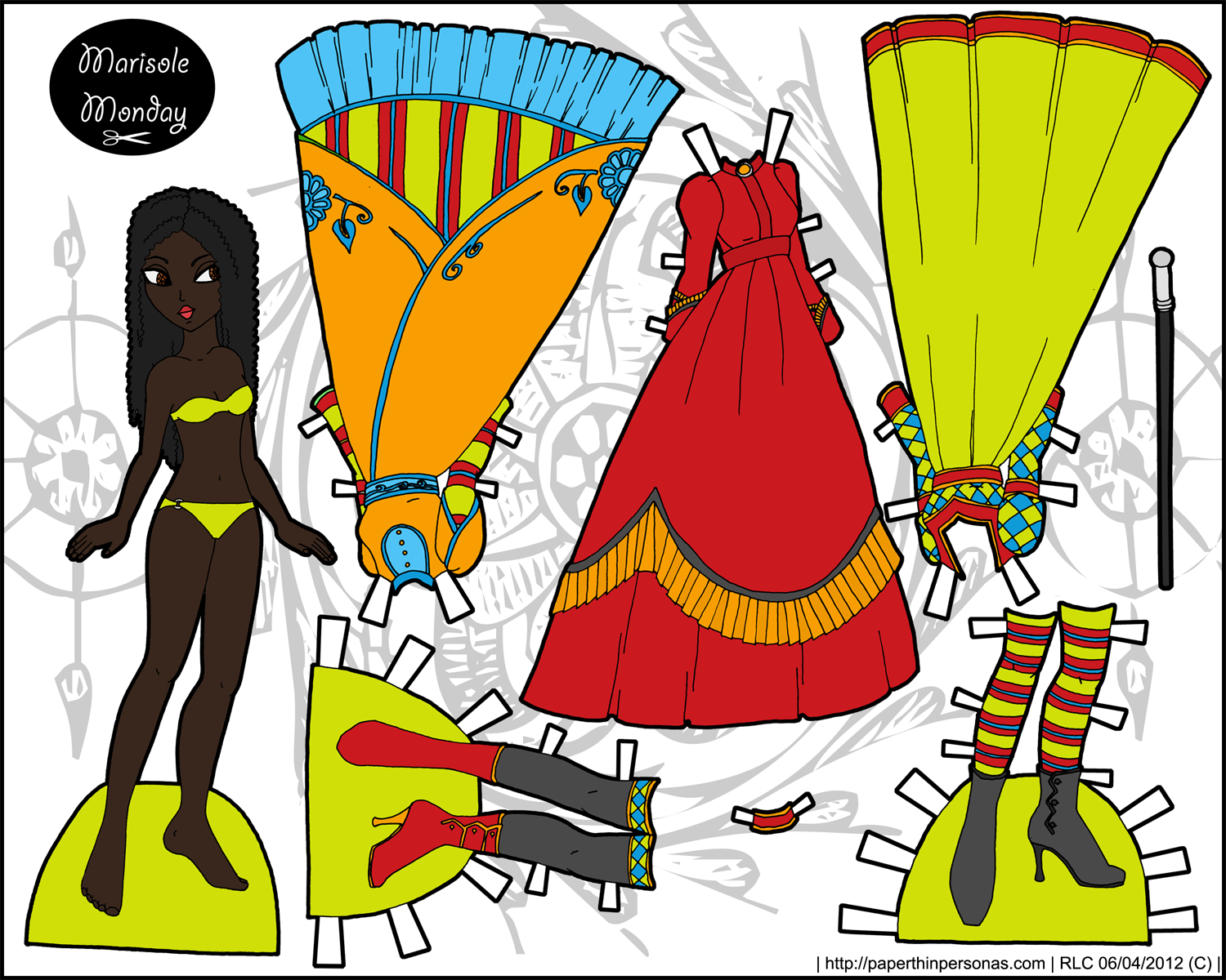 Full Color Printable Paper Doll Marisole Monday