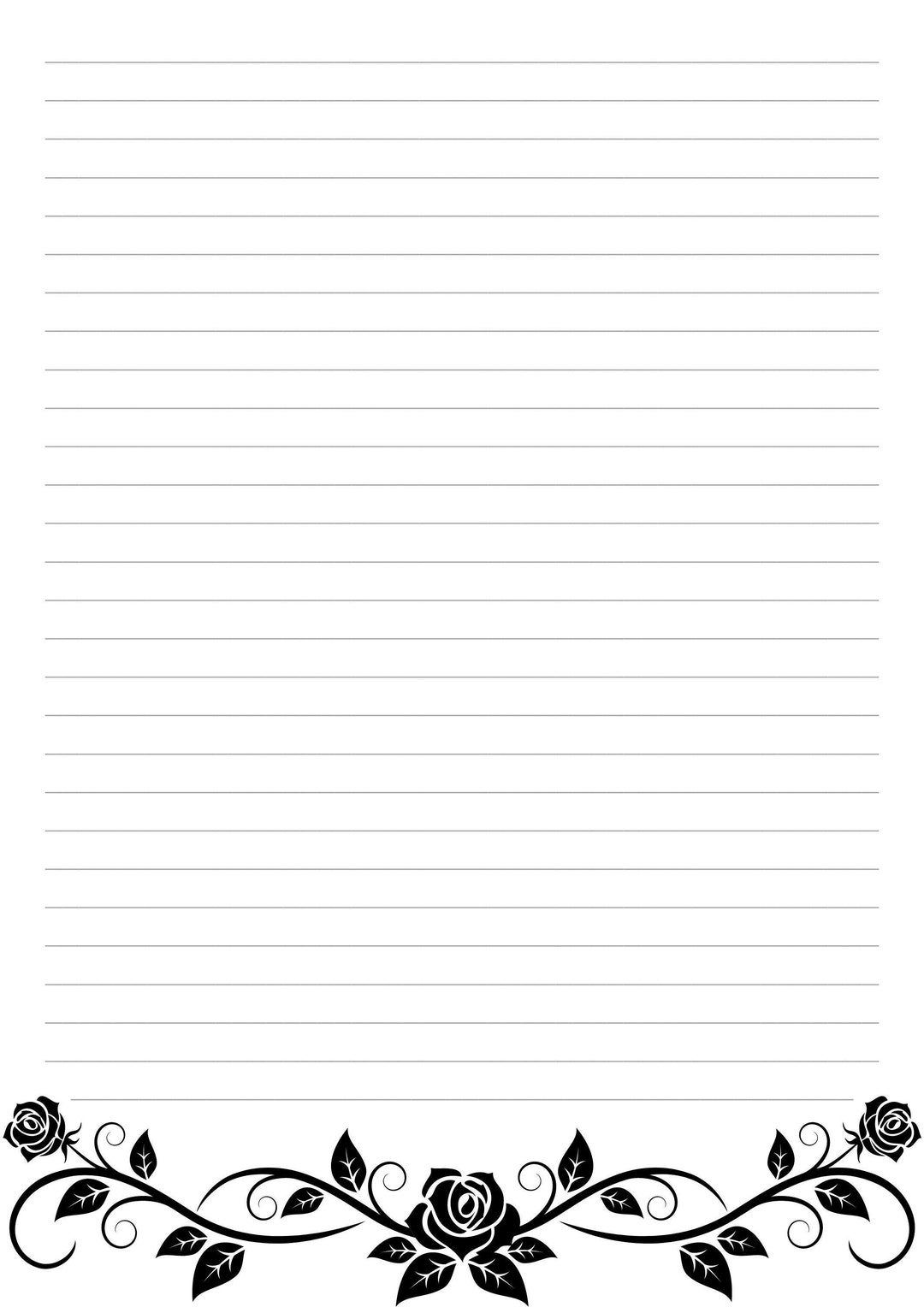 Full Page Printable Lined Anythig Paper A4