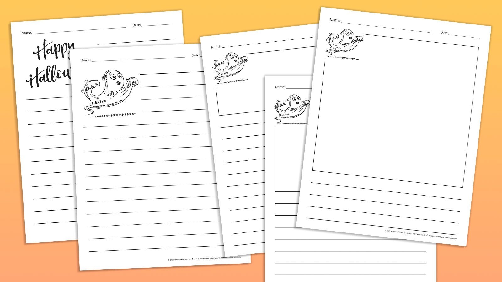Get Free Halloween Writing Paper 20 Spooky Writing Prompts