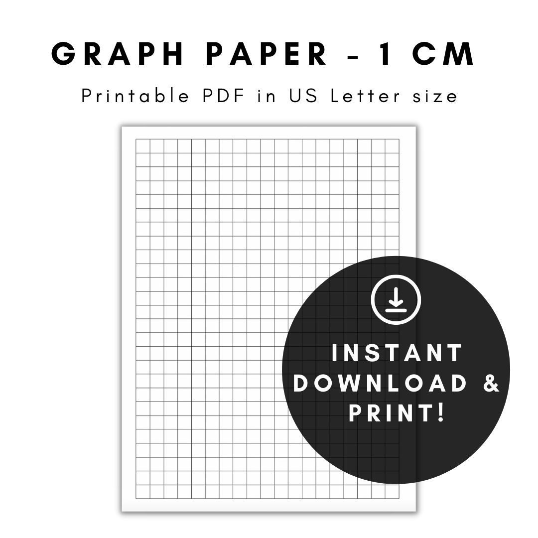 Graph Paper Printable Graph Paper Graph Paper Printable Graph Paper 1 Cm 1 Cm Graph Paper Etsy Canada