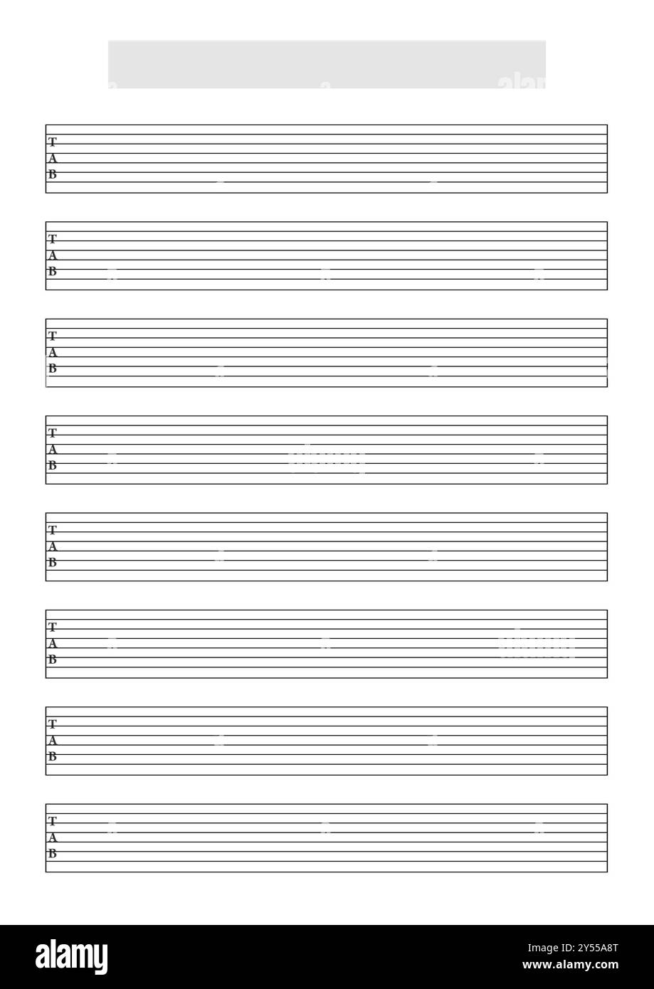 Printable Guitar Tab Paper