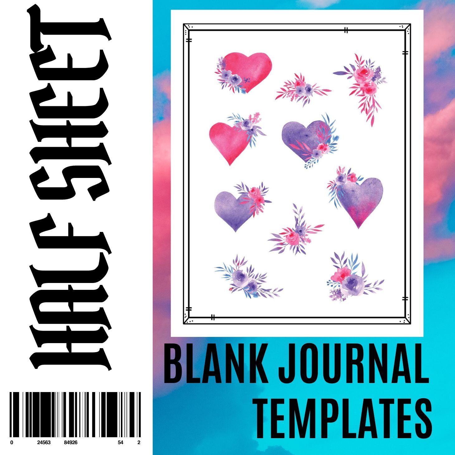 Half Sheet Writing Paper Blank Journal Templates 13 Pages Flowers Made By Teachers