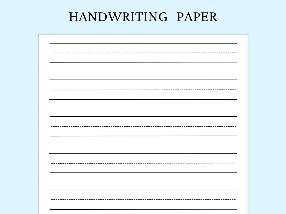Printable Elementary Lined Paper